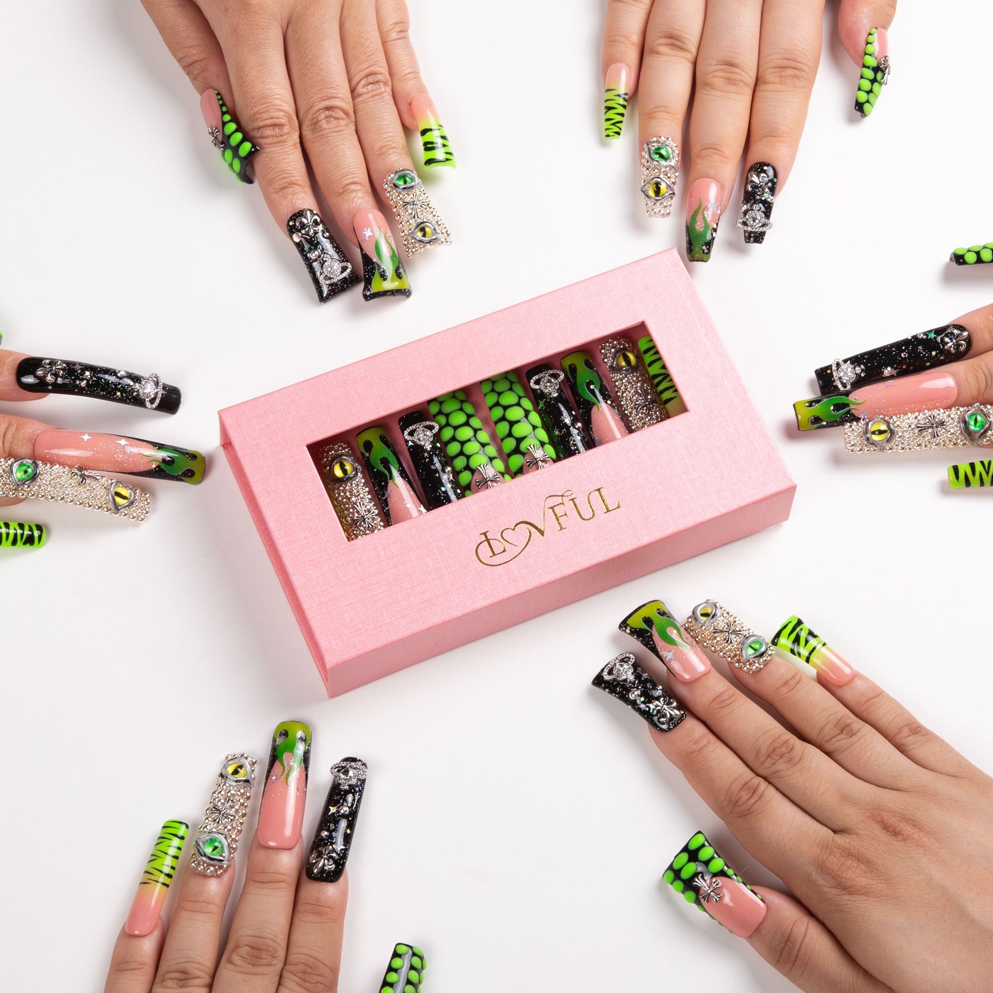 DARE TO ROAR FRENCH TIP DUCK NAILS