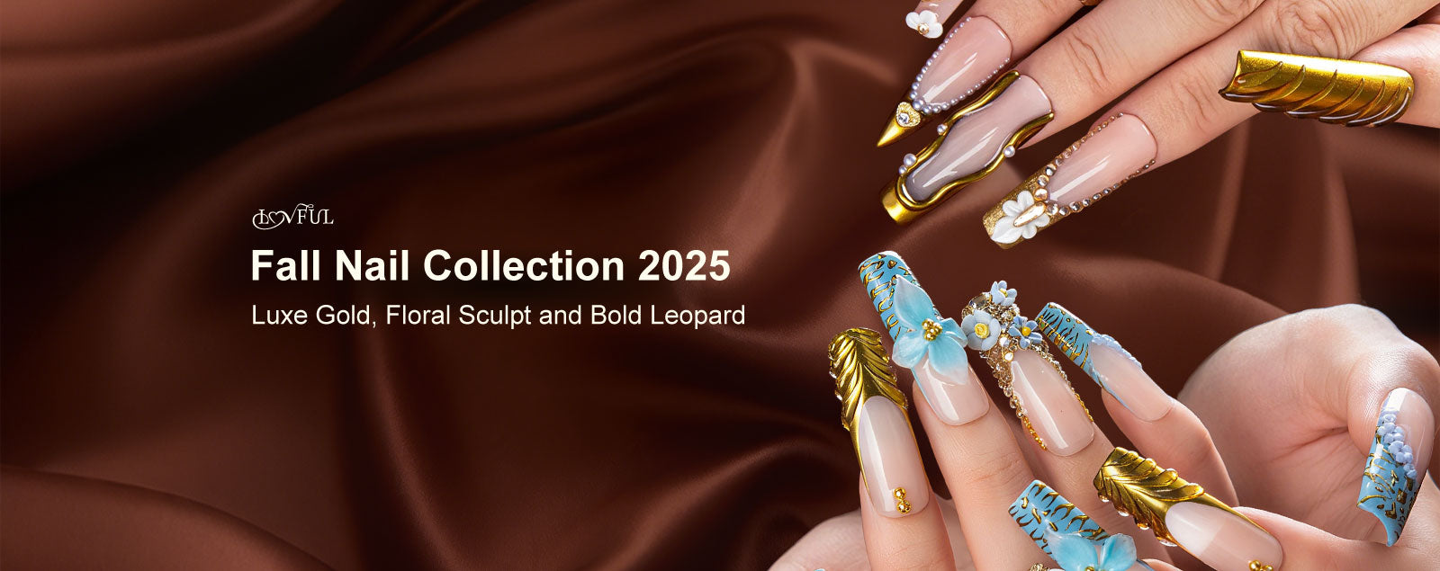 Fall Nail Collection 2025: Luxe Gold, Floral Sculpt and Bold Leopard