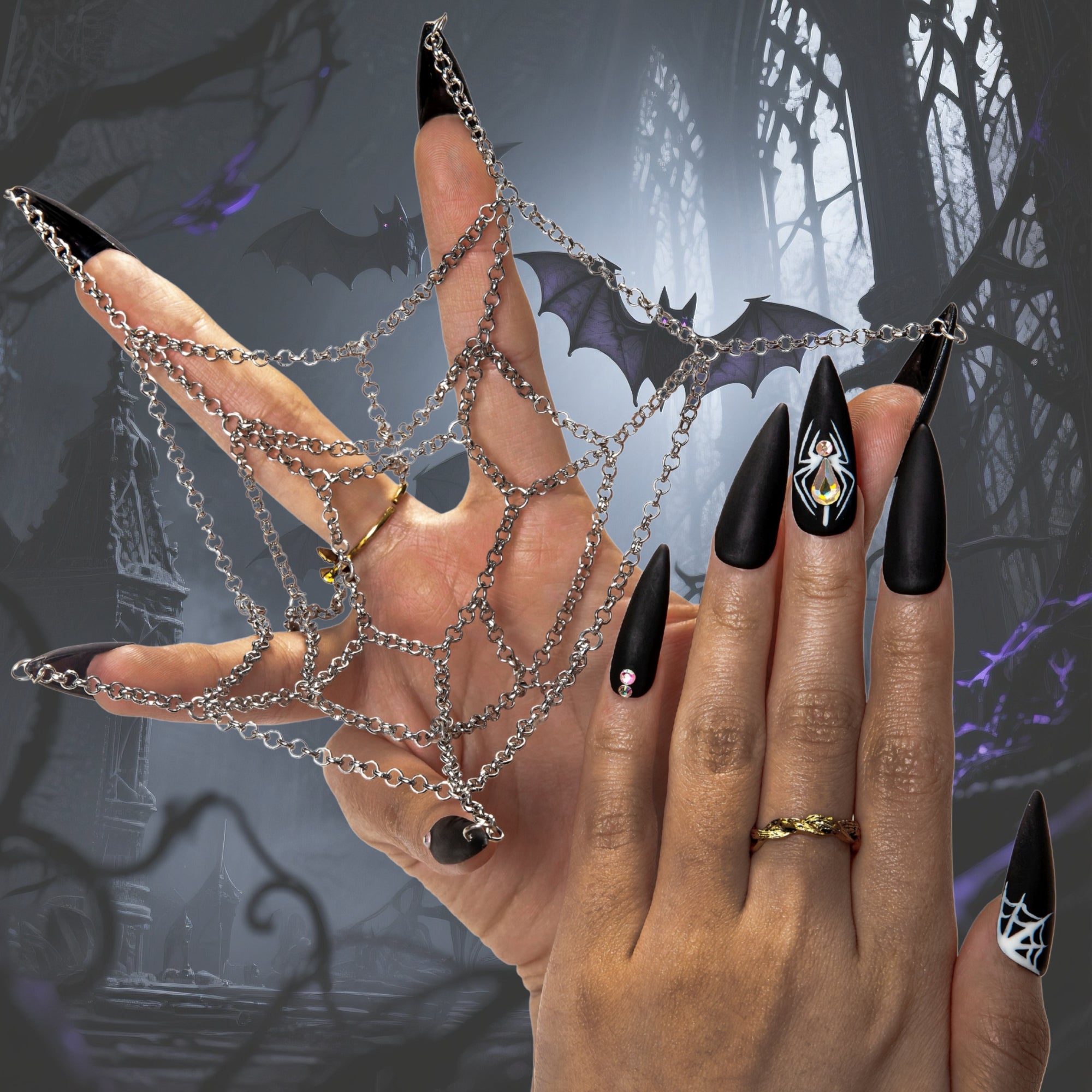 Itsy Bitsy Spider Handmade Nails H31