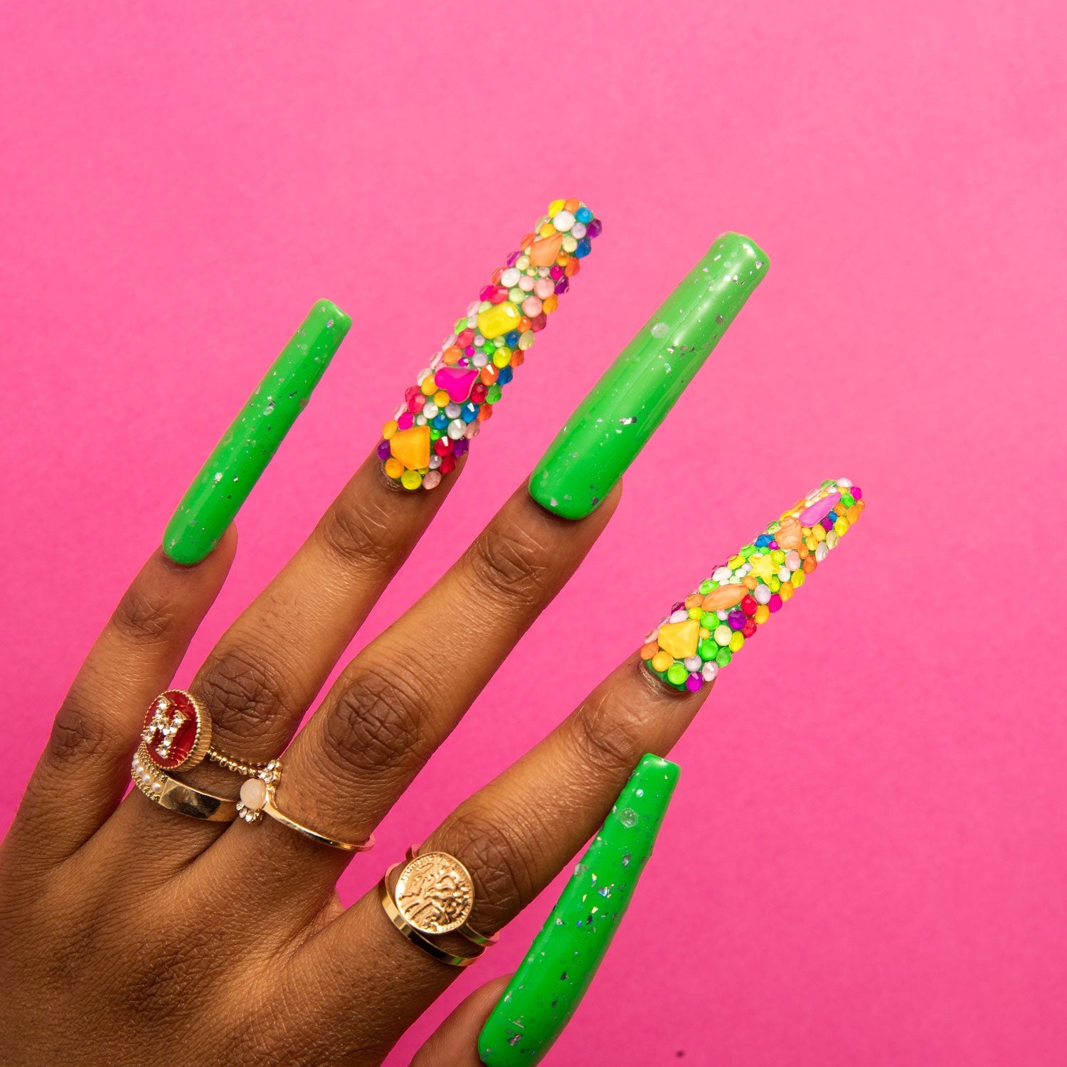Wonderland Luxury Handmade Square Nails H49 RTS