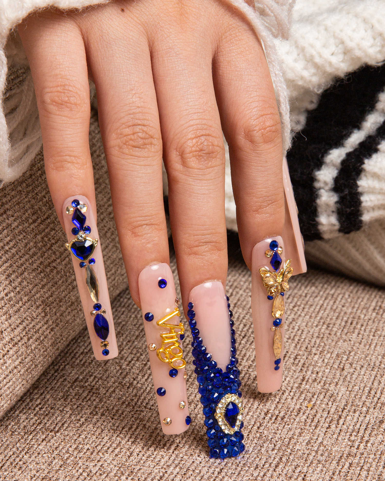 Virgo zodiac sign press on nails