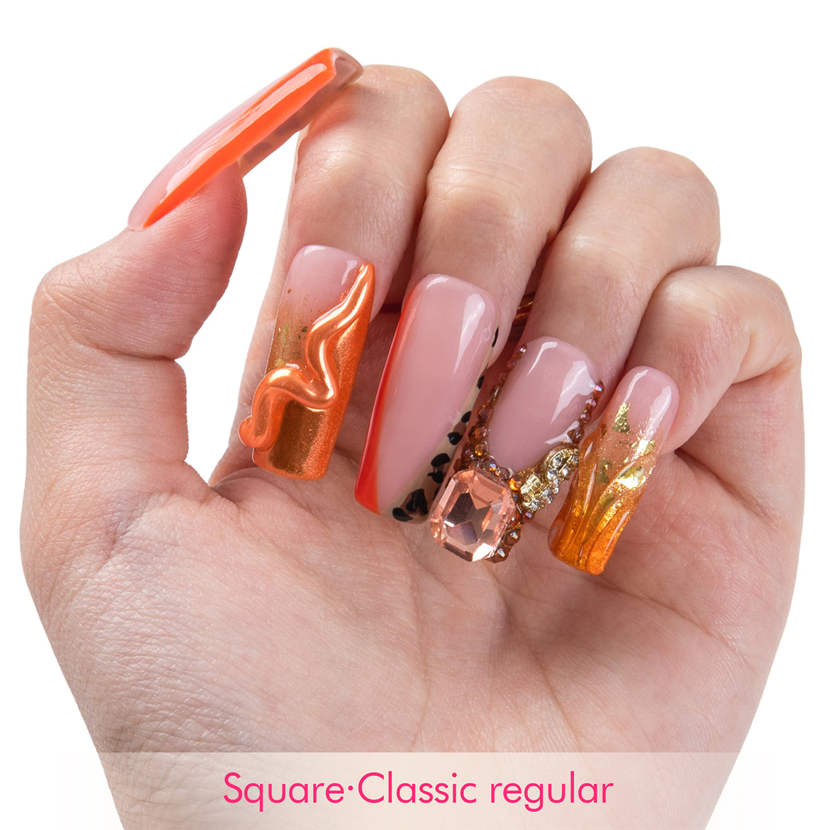 Sunset Jewel Handmade Nails H979