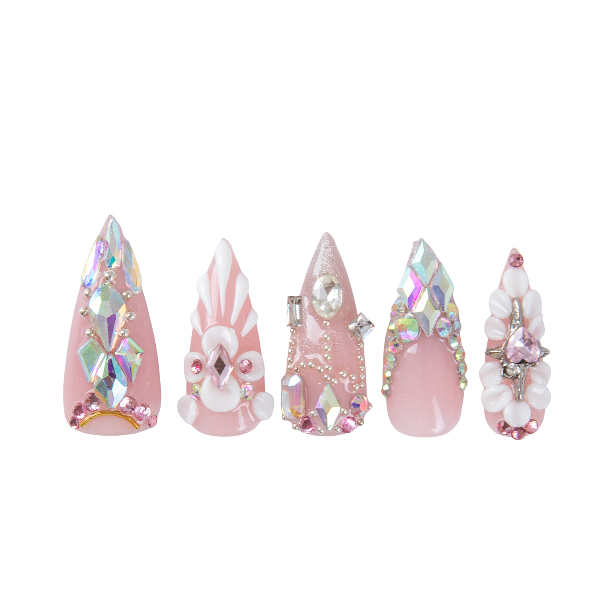 Celestial Crystal Handmade Nails H969