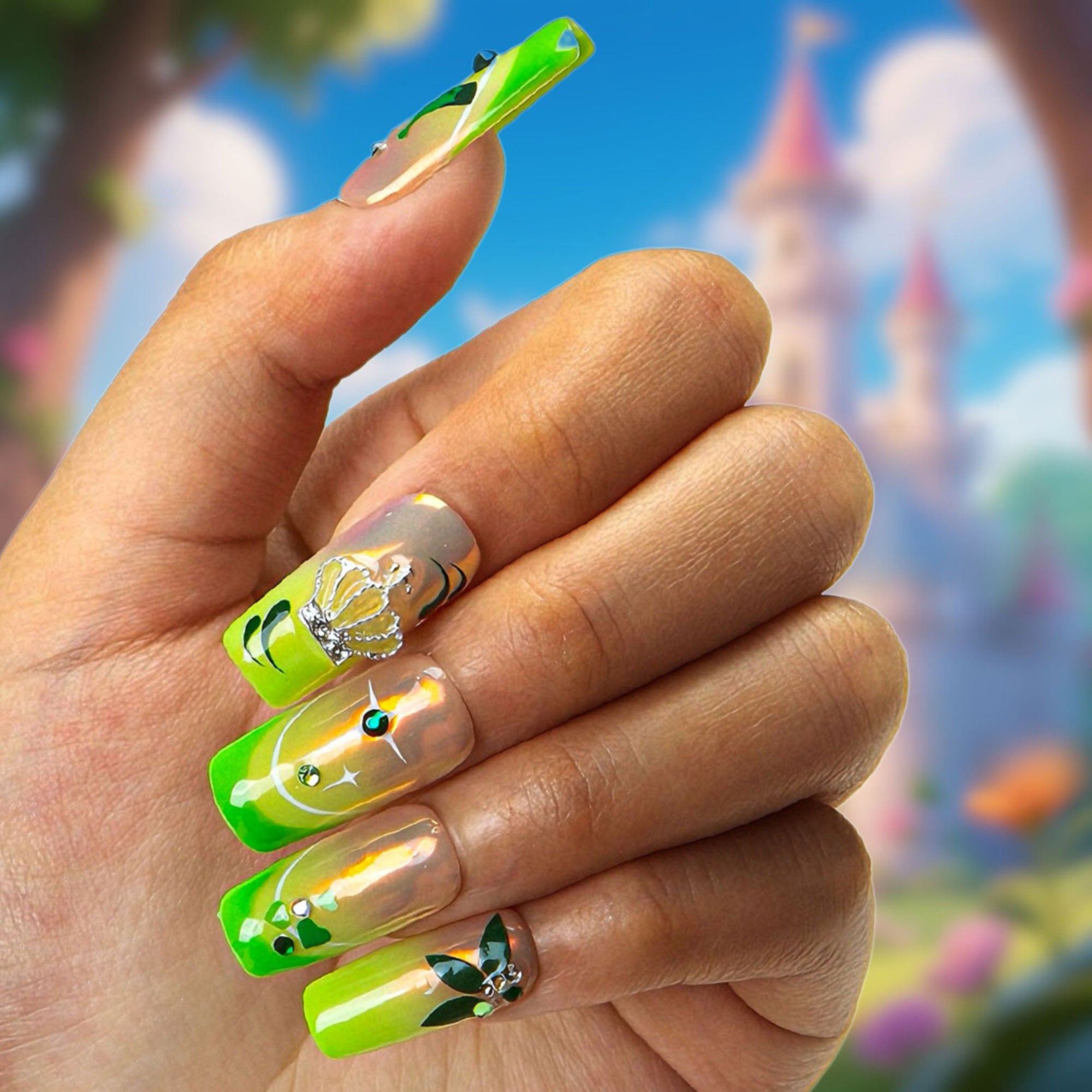 Evangeline’s glow Handmade Nails H456