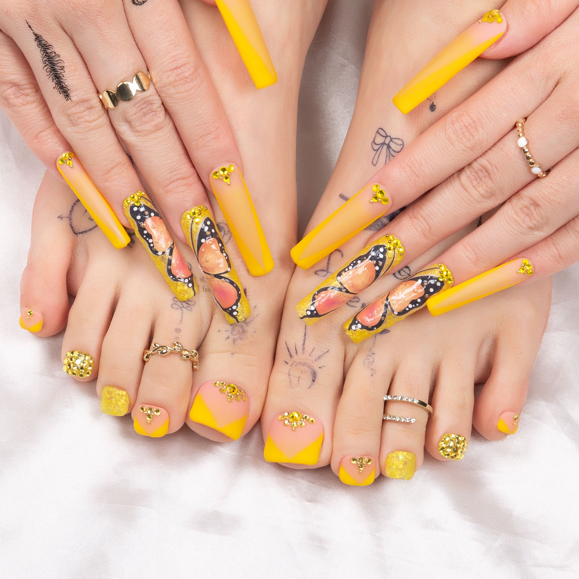 Follow Me Butterfly Combo Set Handmade Nails H152+T152