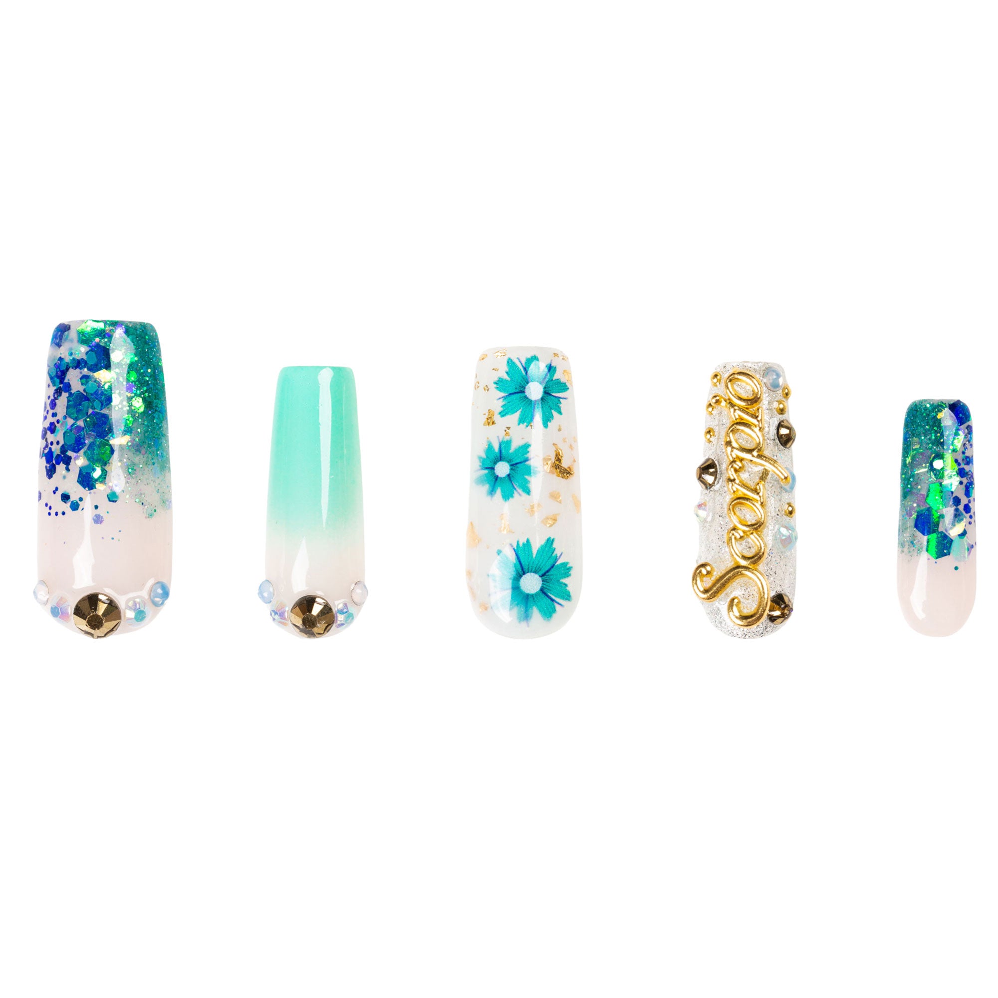 Ocean Scorpio Handmade Nails H511