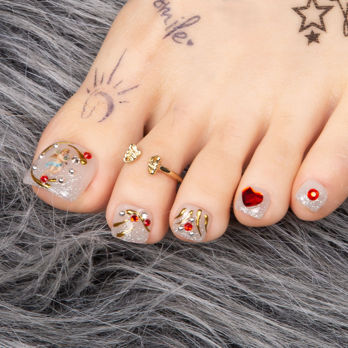 Cherub Chic T371 Toe Nails- 20Pcs Free Size