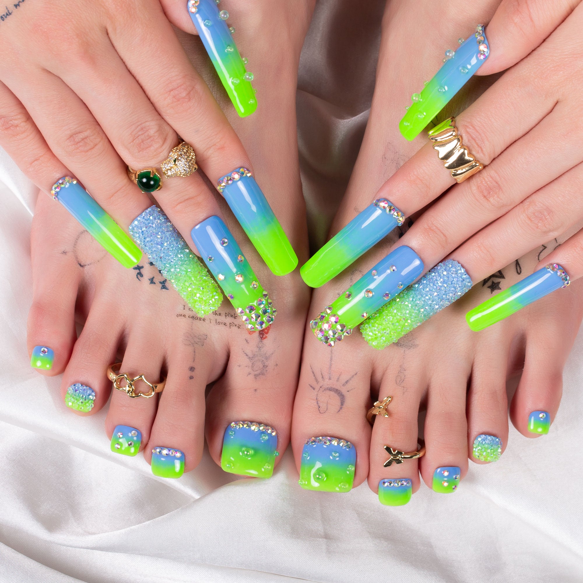 Dreamy Sky Luxury Combo Set Handmade Nails H69+T69