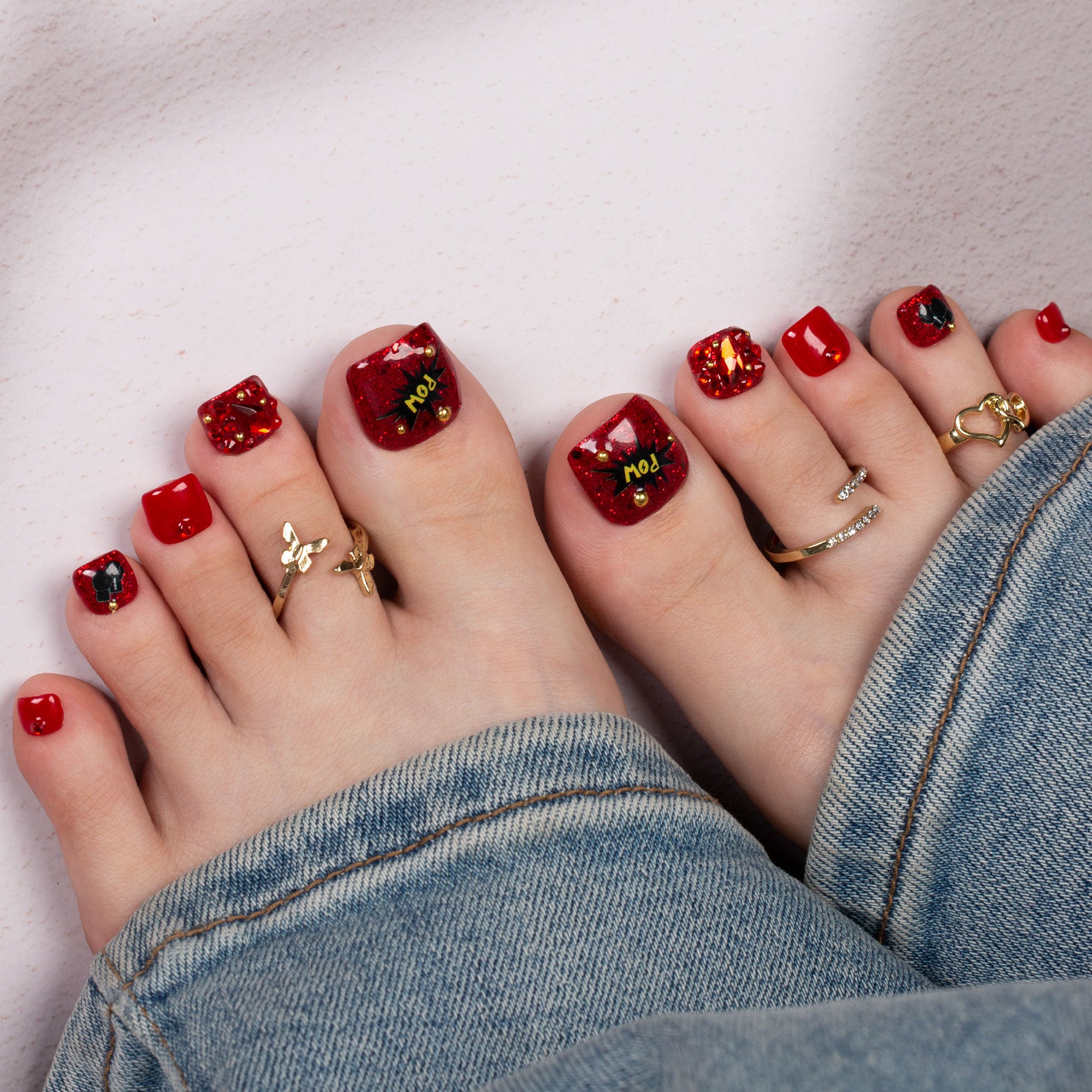 Fight Like a Girl T490 Toe Nails - 20Pcs Free Size