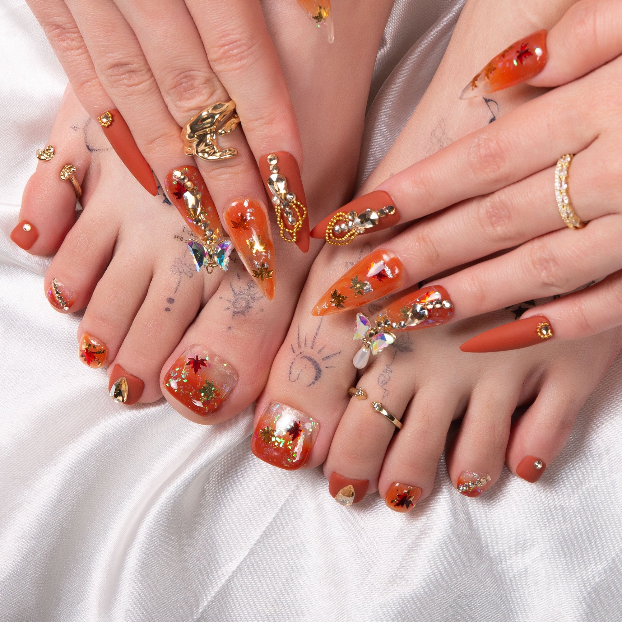 Fall Combo Set Handmade Nails H77+T77