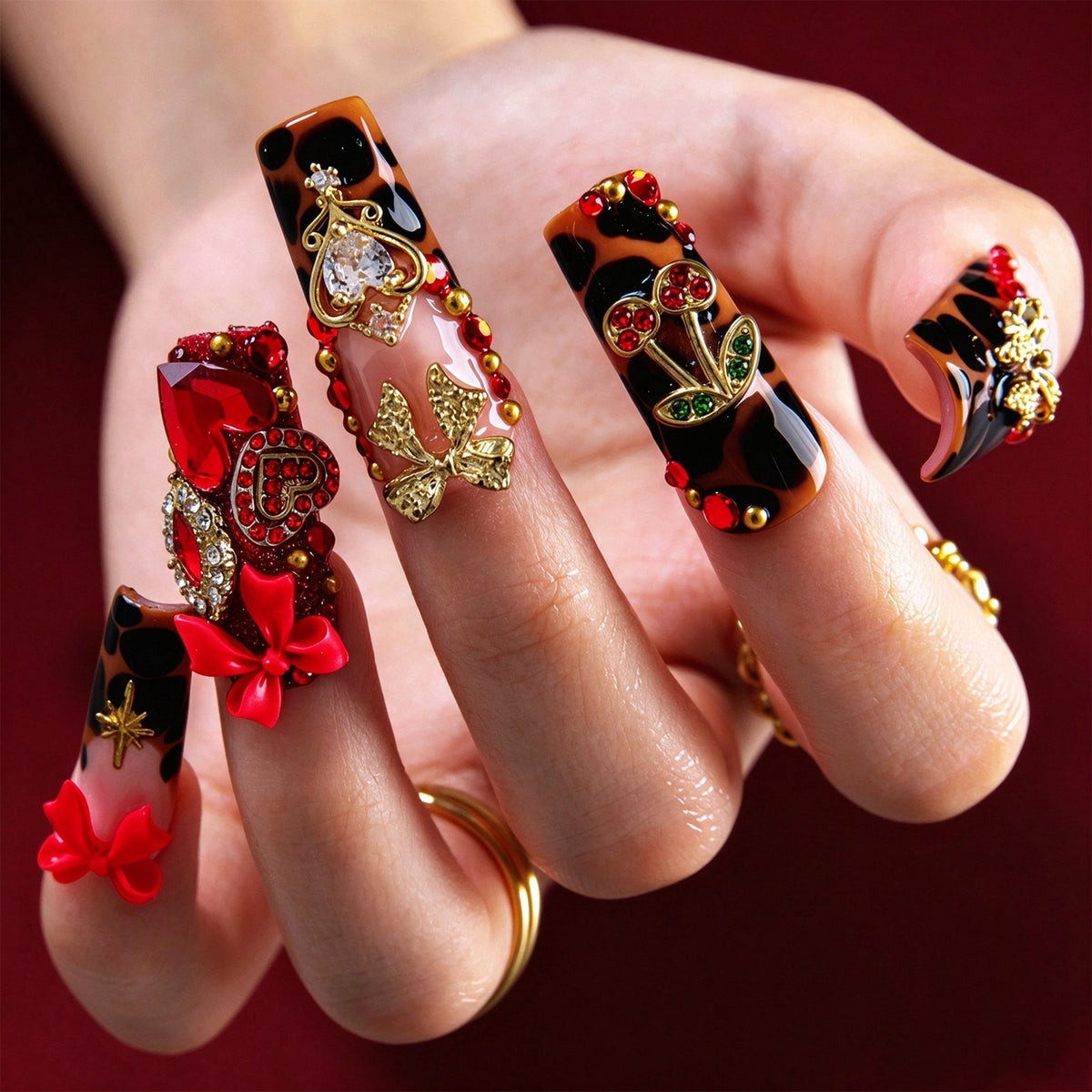 Scarlet Darling Handmade Nails H971