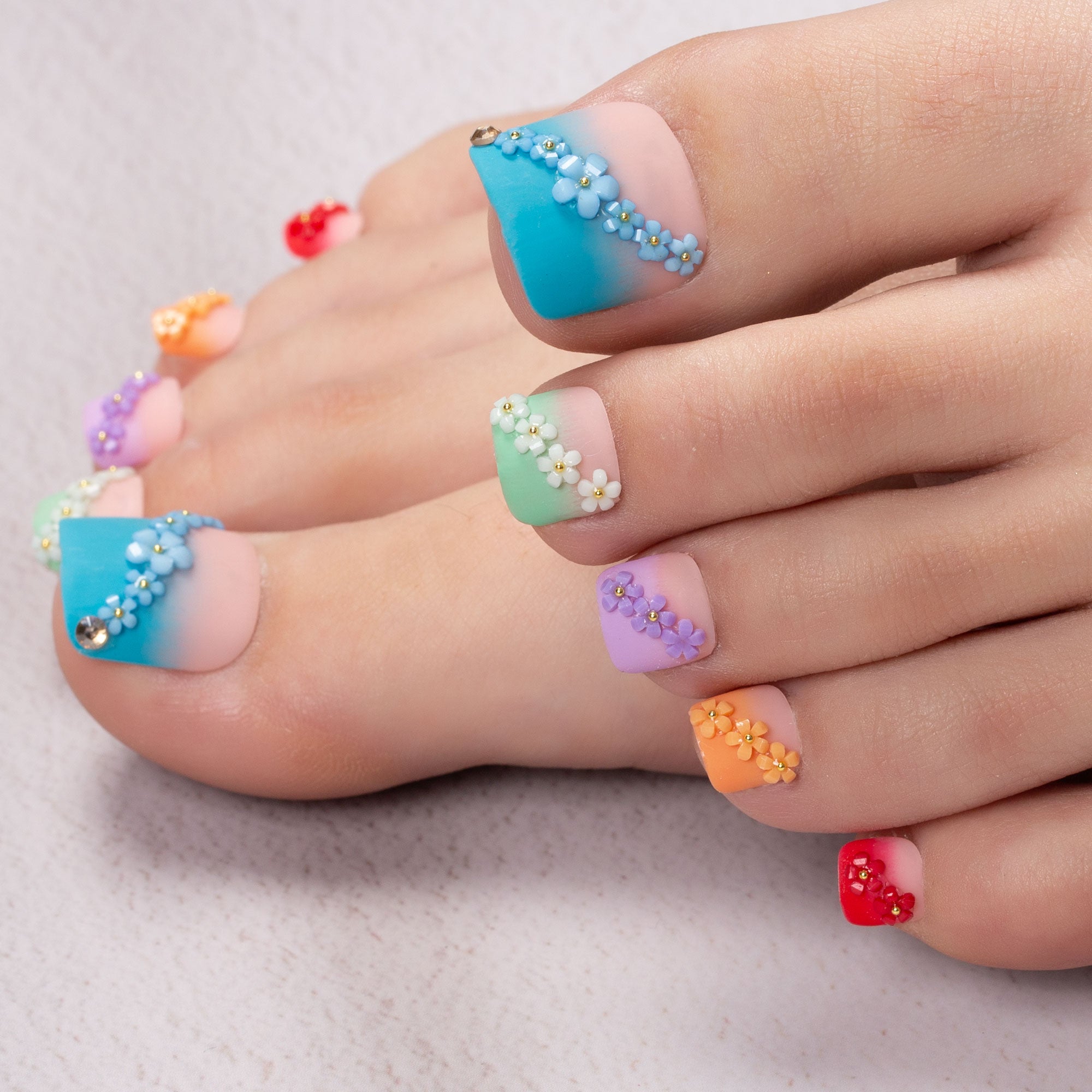 Joyful Spirit T214 Toe Nails- 20Pcs Free Size
