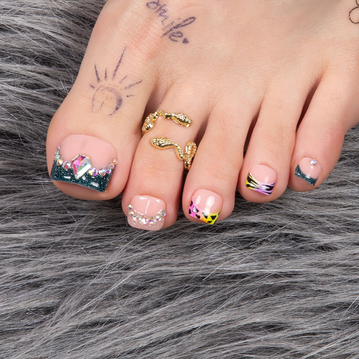 Coastal Mirage T226 Toe Nails- 20Pcs Free Size