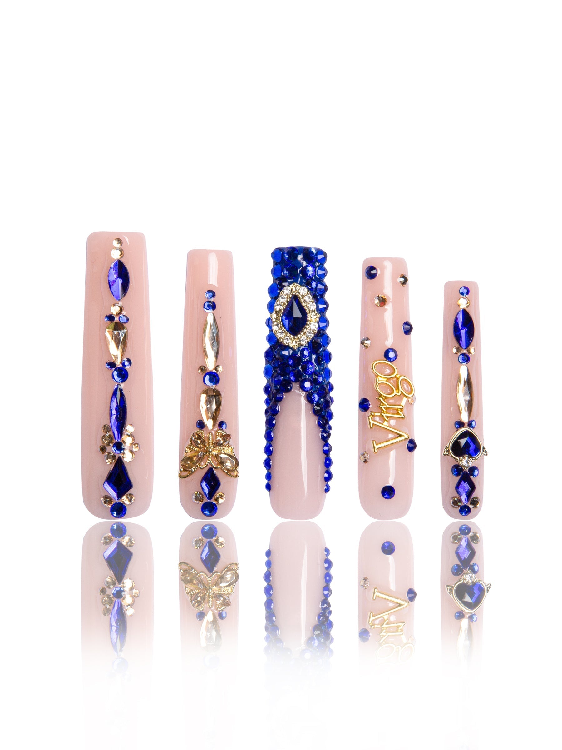Virgo zodiac sign press on nails