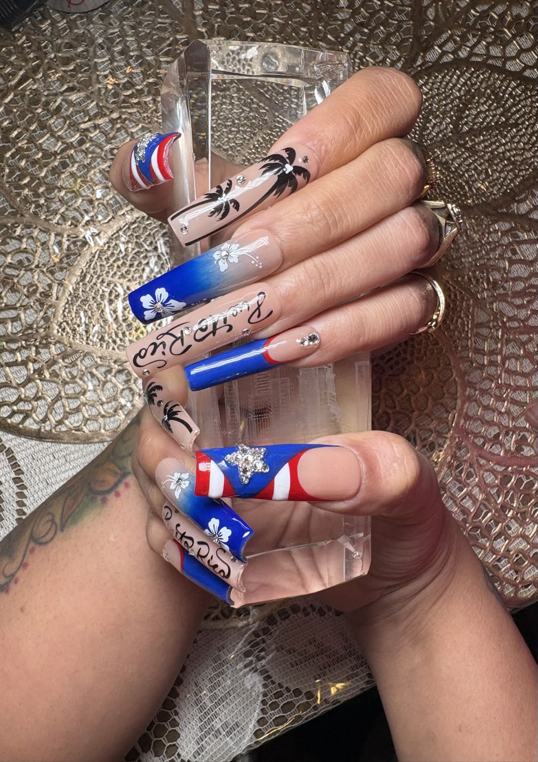 @indiamora x Lovful Creator Collab La Isla Del Encanto Handmade Nails C055