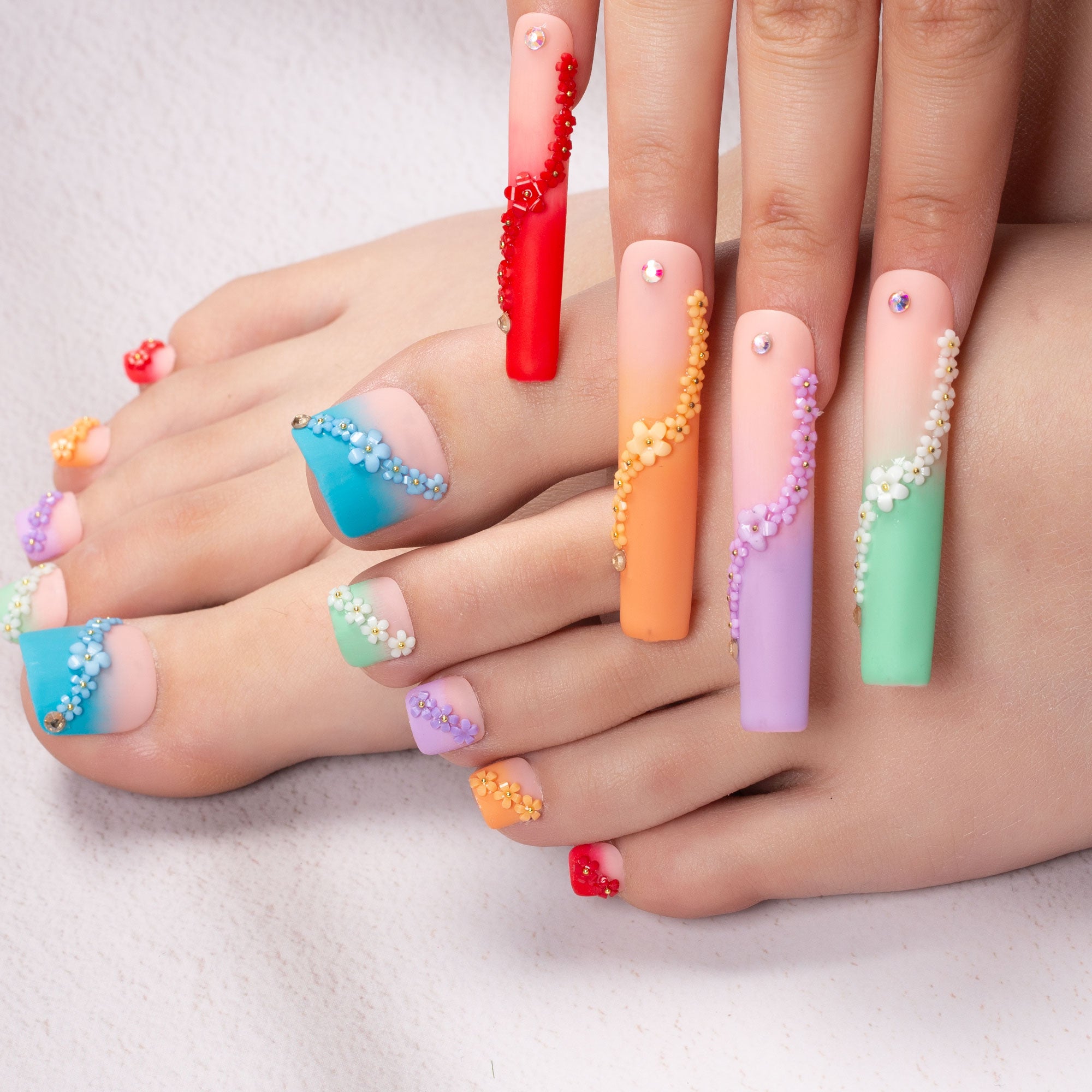 Joyful Spirit Combo Set Handmade Nails H214+T214