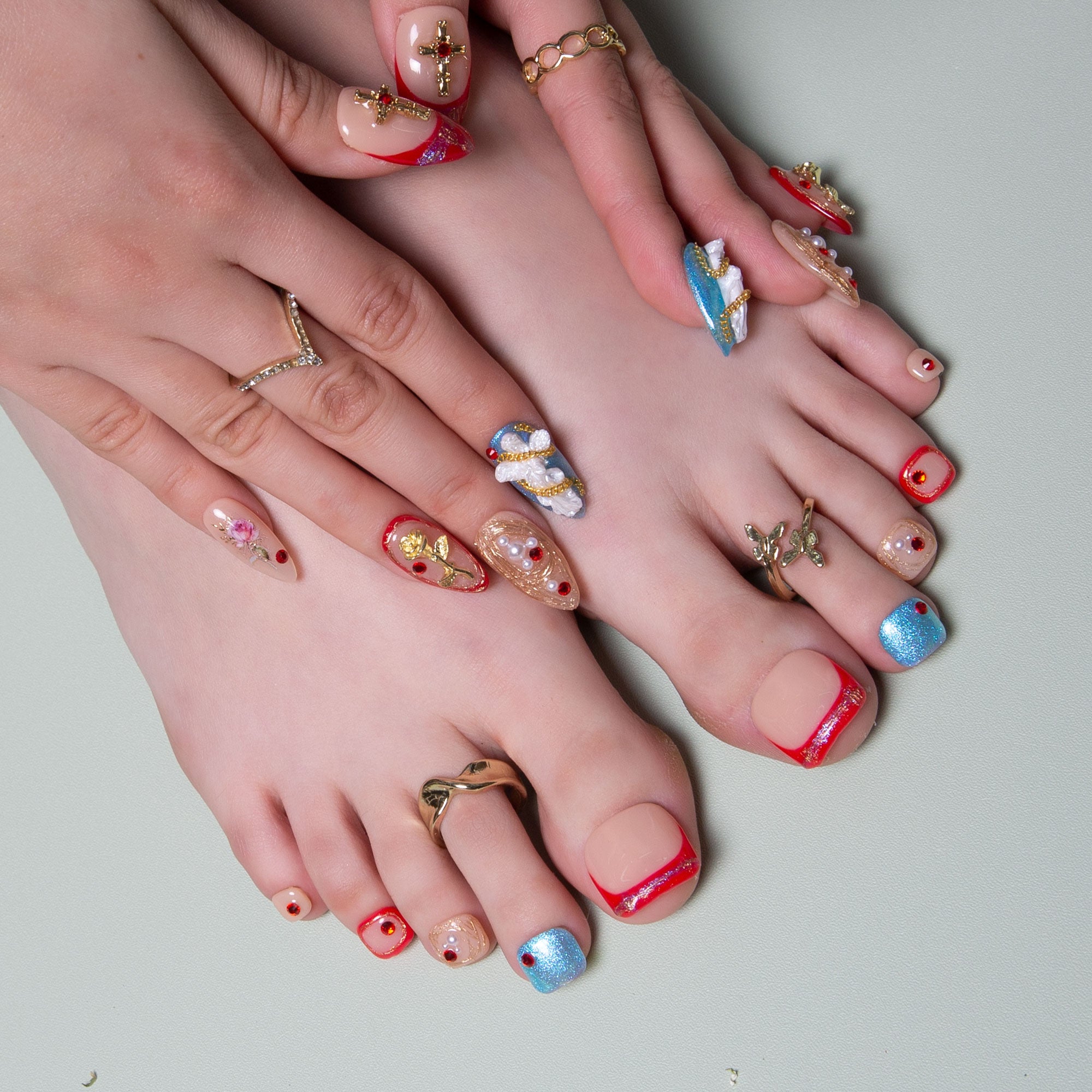 Divine Light Combo Set Handmade Nails H375+T375