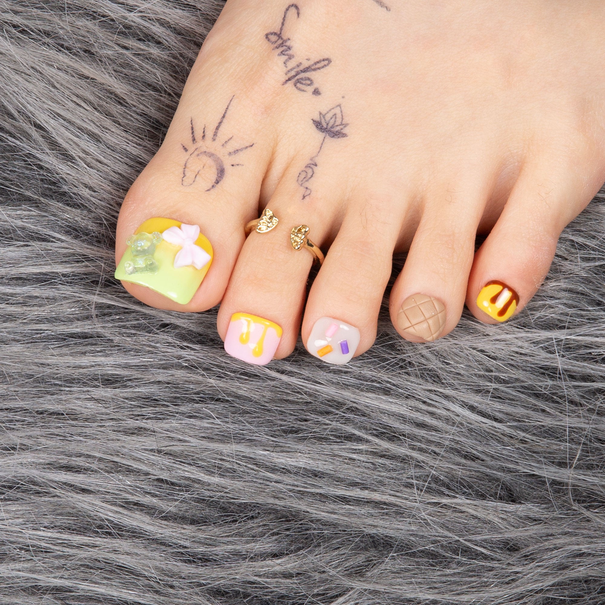 Ice Cream T110 Toe Nails- 20Pcs Free Size