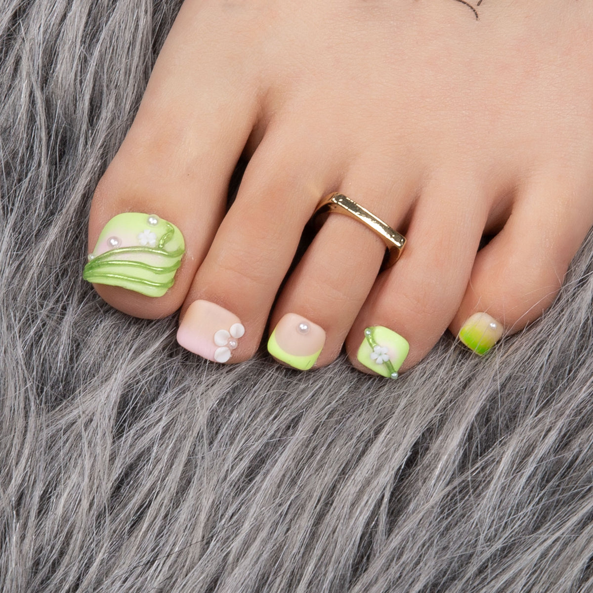 Green Fairy T246 Toe Nails- 20Pcs Free Size