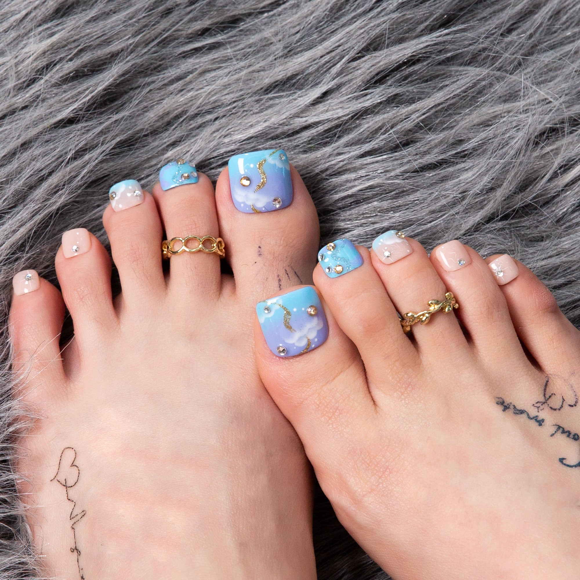@Kymieann x Lovful Creator Collab Series Dreamland T350 Toe Nails- 20Pcs Free Size