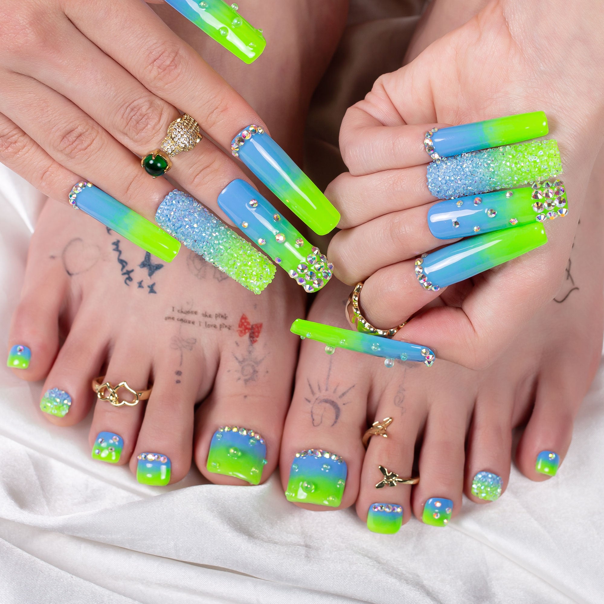 Dreamy Sky Luxury Combo Set Handmade Nails H69+T69