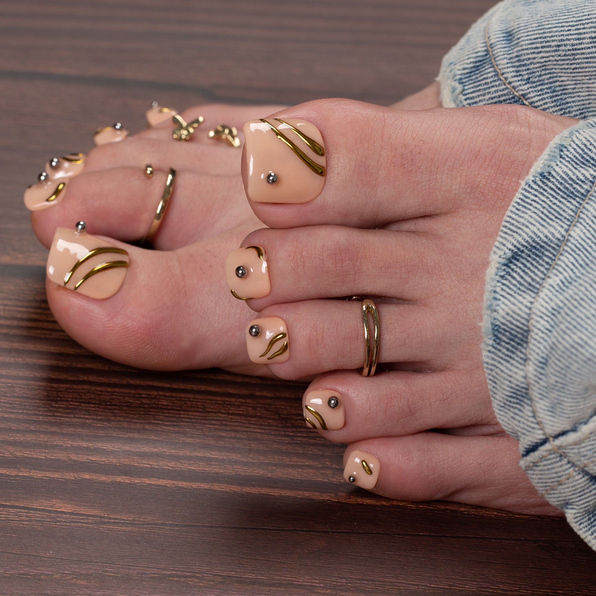 Golden Legend T287 Toe Nails- 20Pcs Free Size