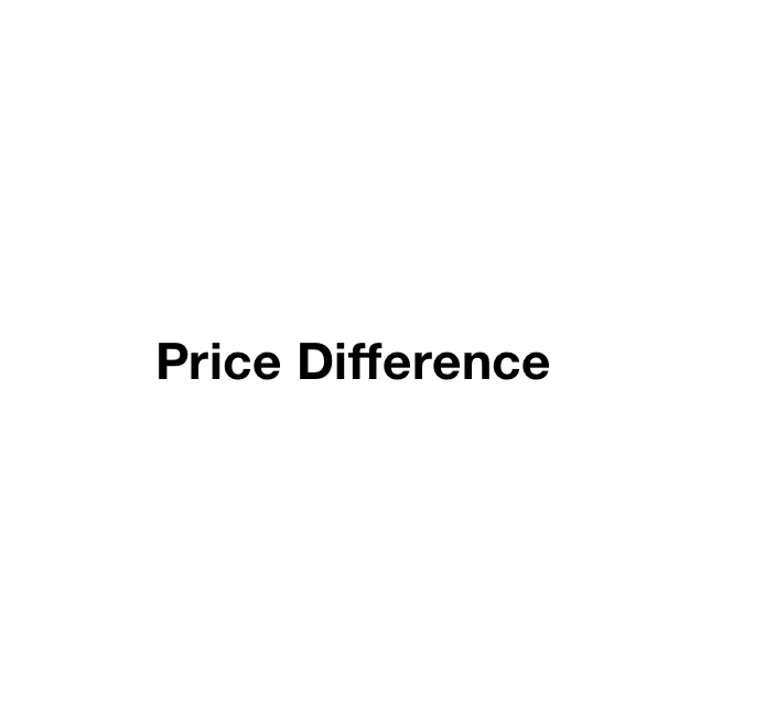 Price difference