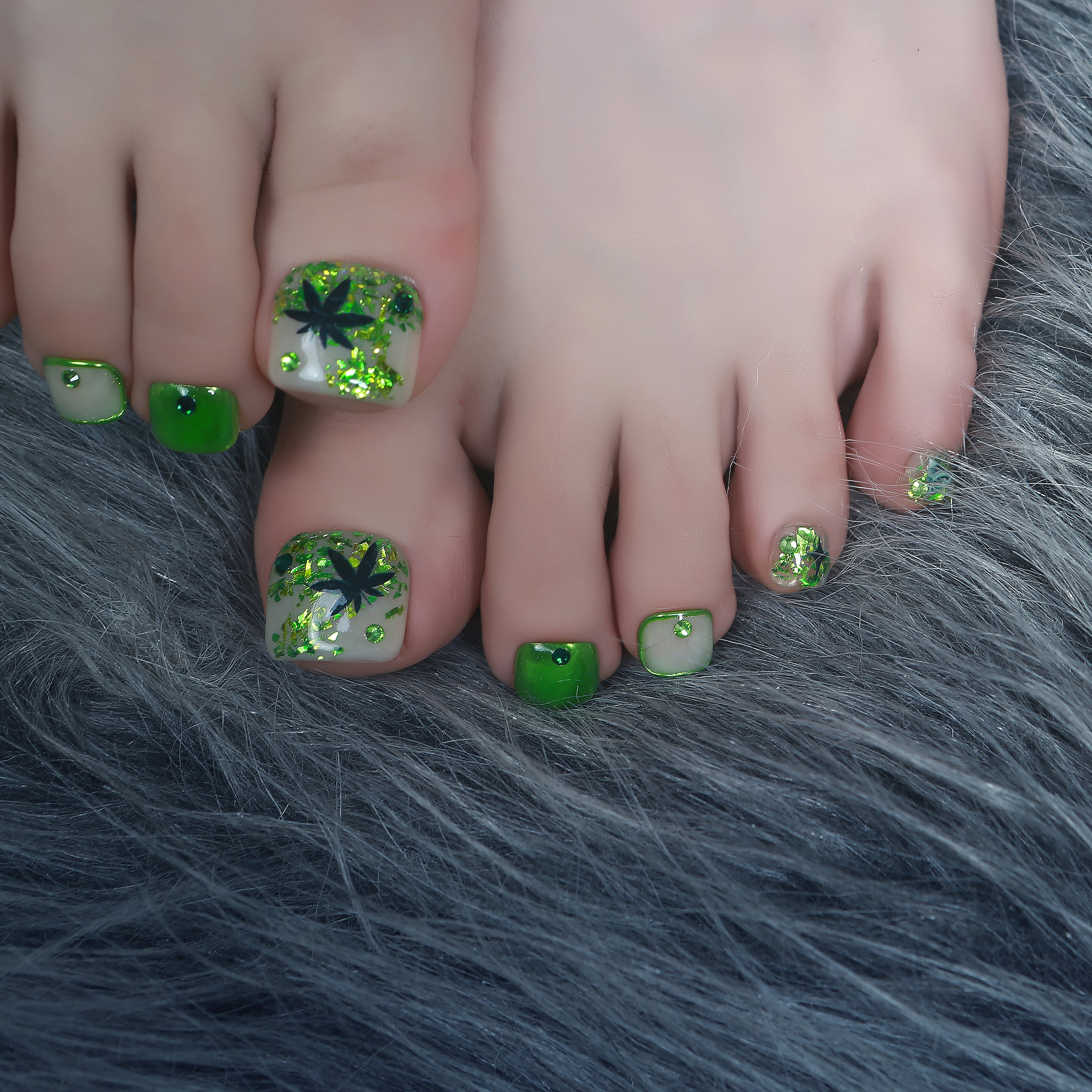 Emerald Haze T429 Toe Nails - 20Pcs Free Size