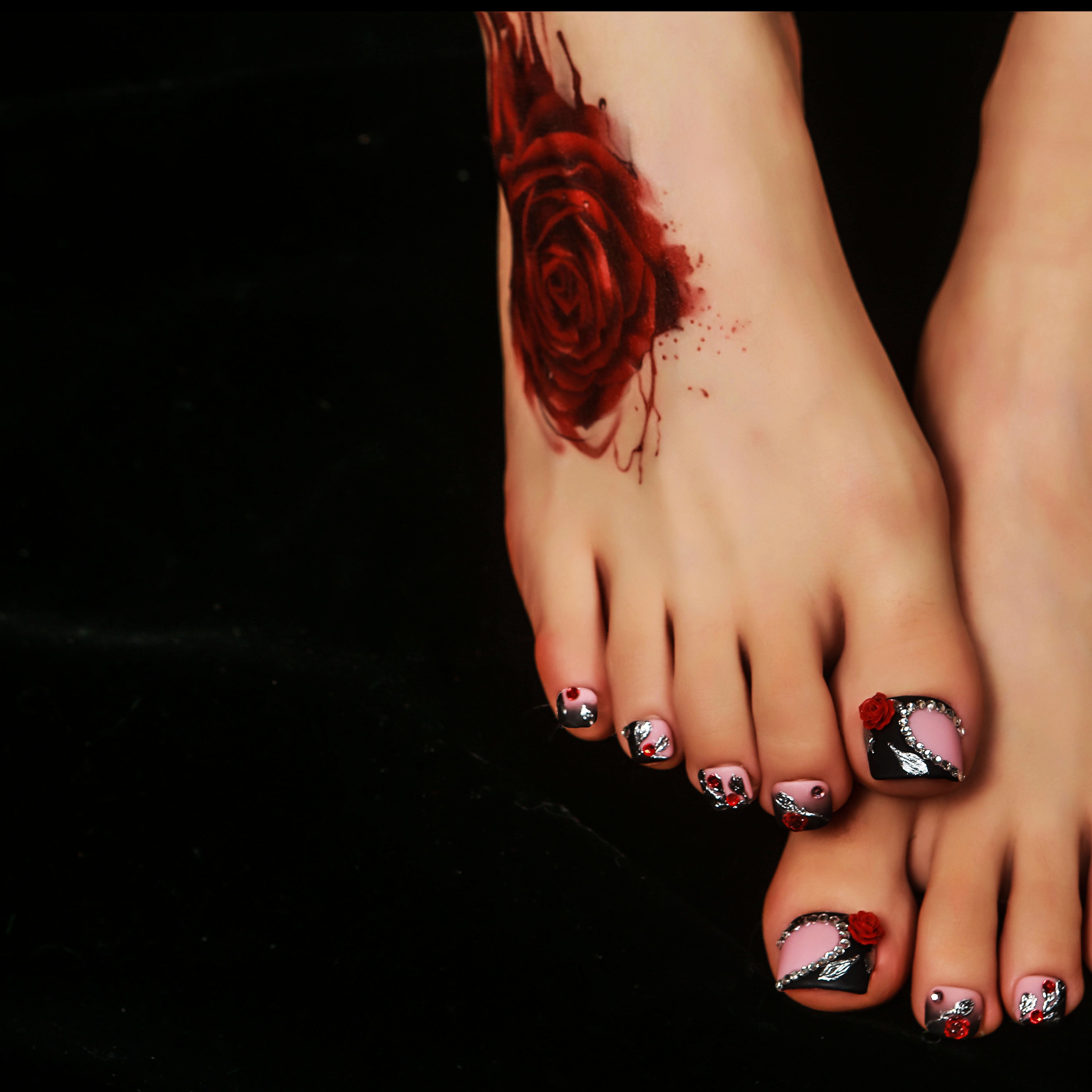 Scarlet Noir T451 Toe Nails - 20Pcs Free Size