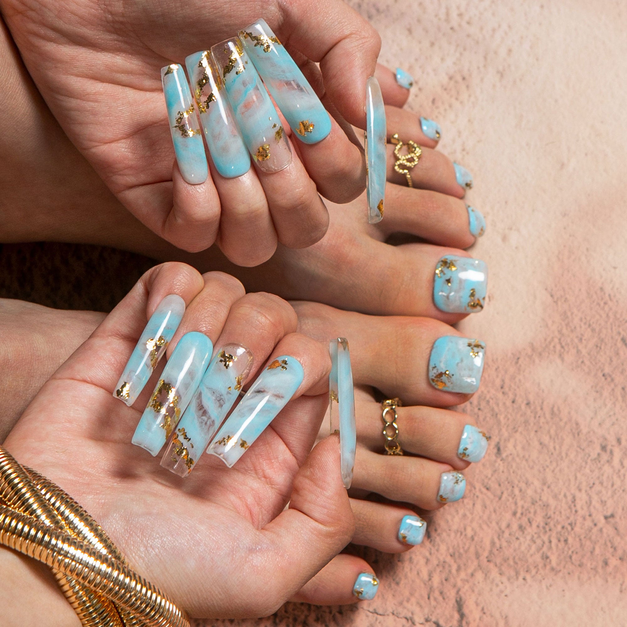 Celestial Sky Combo Set Handmade Nails H449+T449