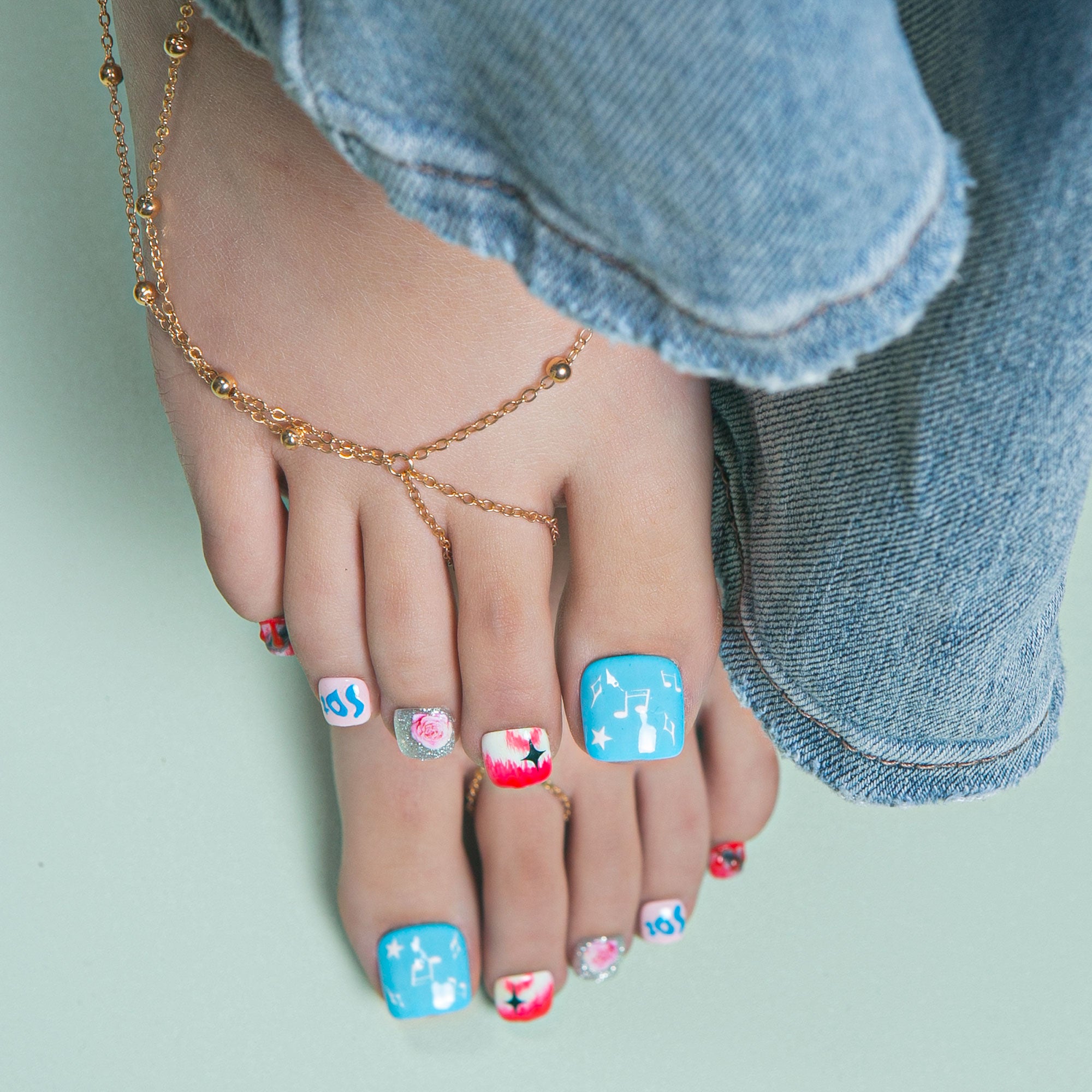 Slow Burn Sabrina T434 Toe Nails - 20Pcs Free Size