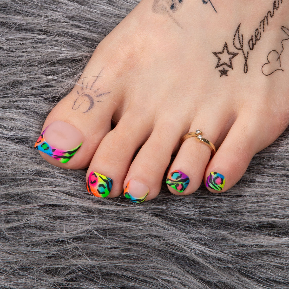 Illusion T123 Toe Nails- 20Pcs Free Size
