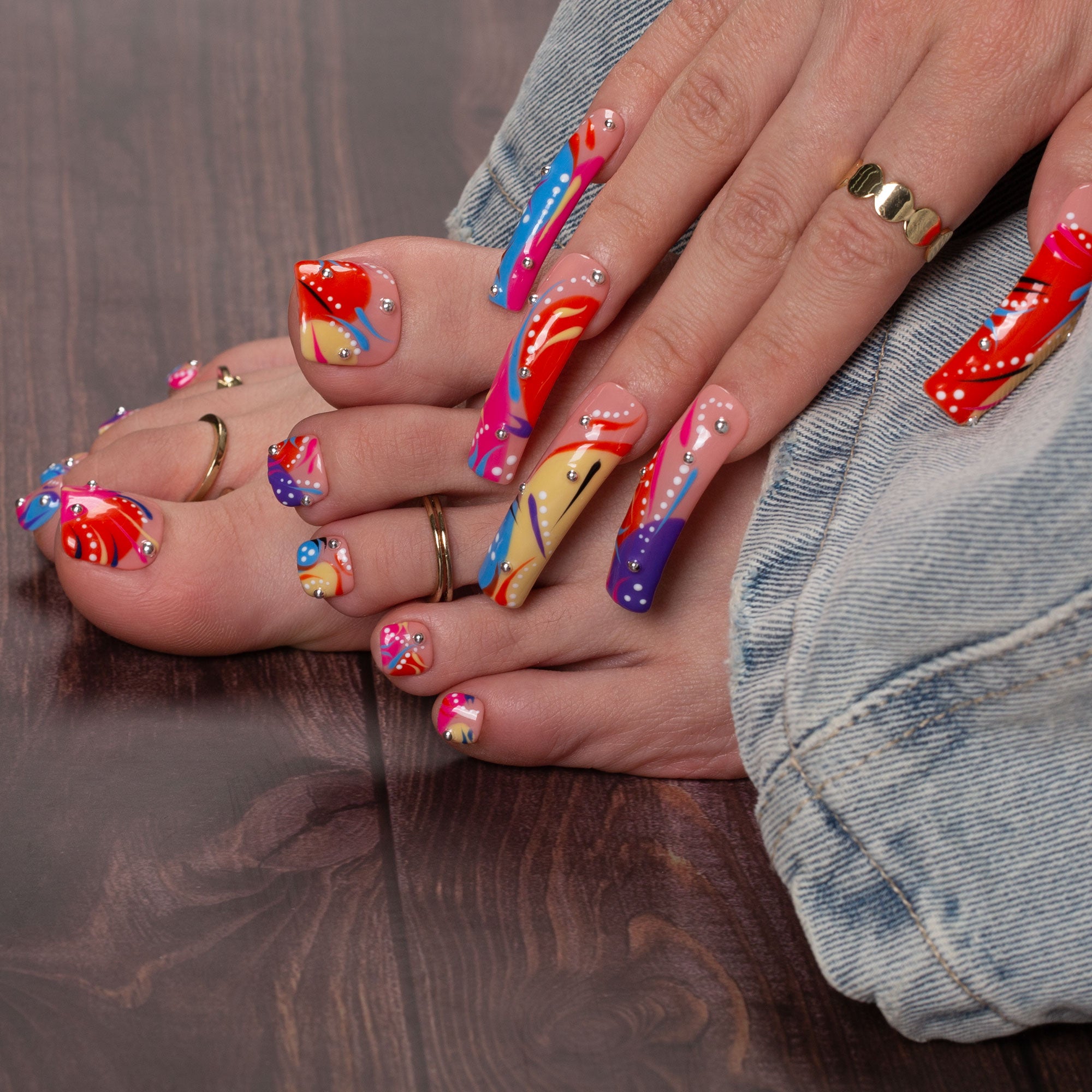Staycation Combo Set Handmade Nails H475+T475