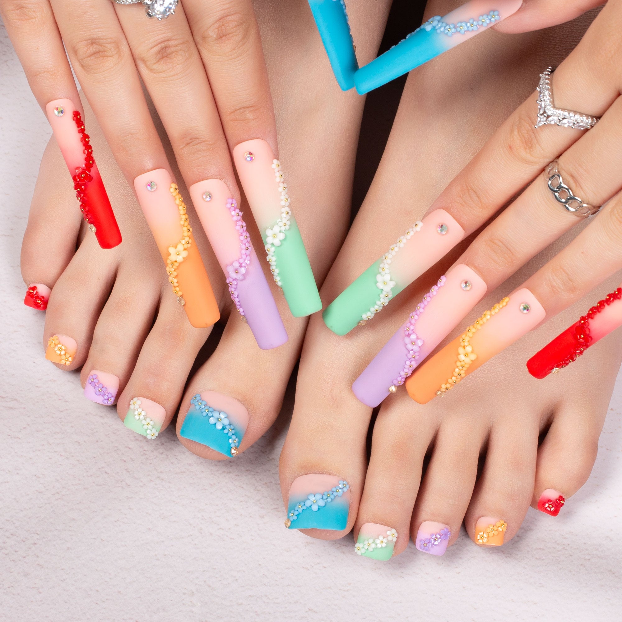 Joyful Spirit Combo Set Handmade Nails H214+T214