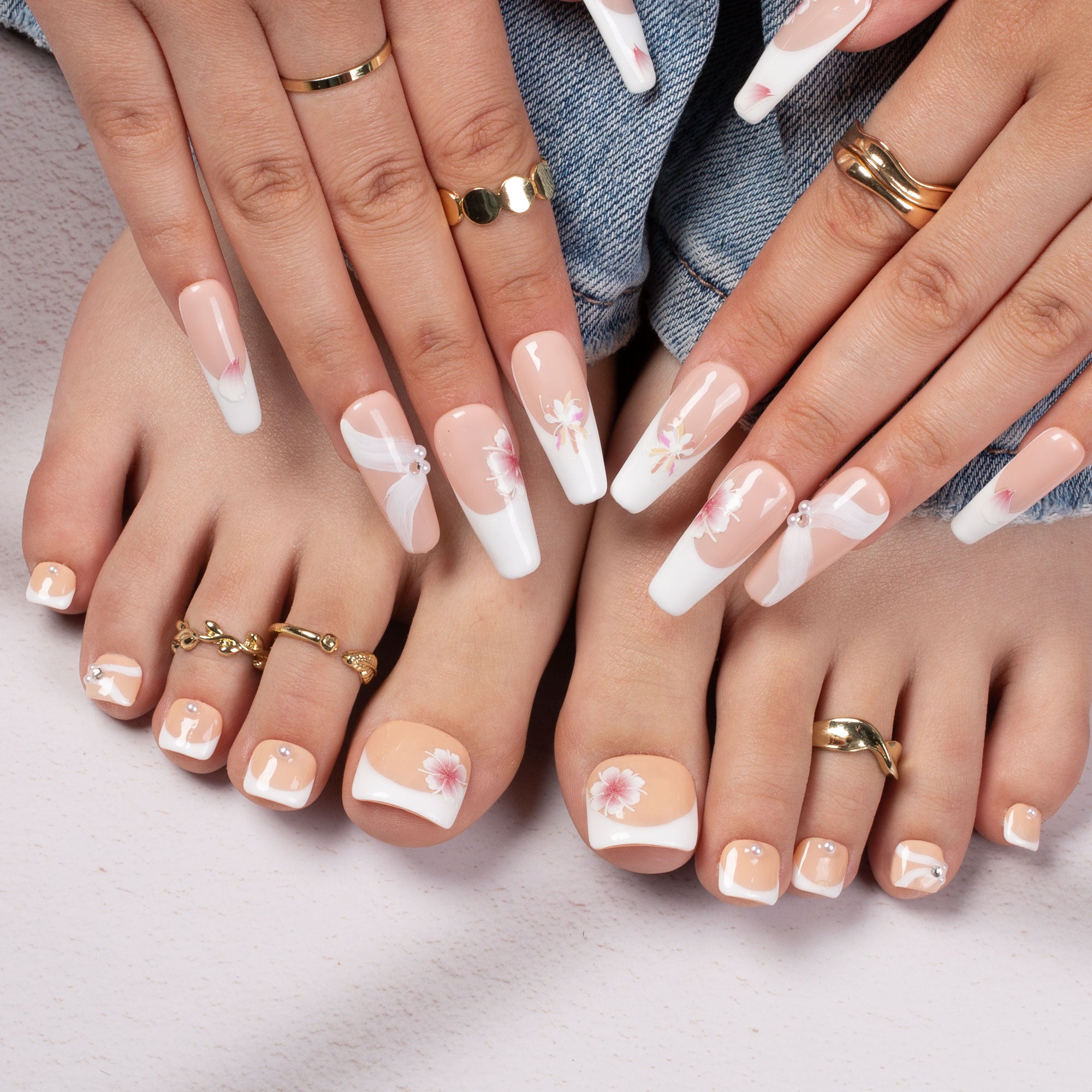 Falling Combo Set Handmade Nails H277+T277