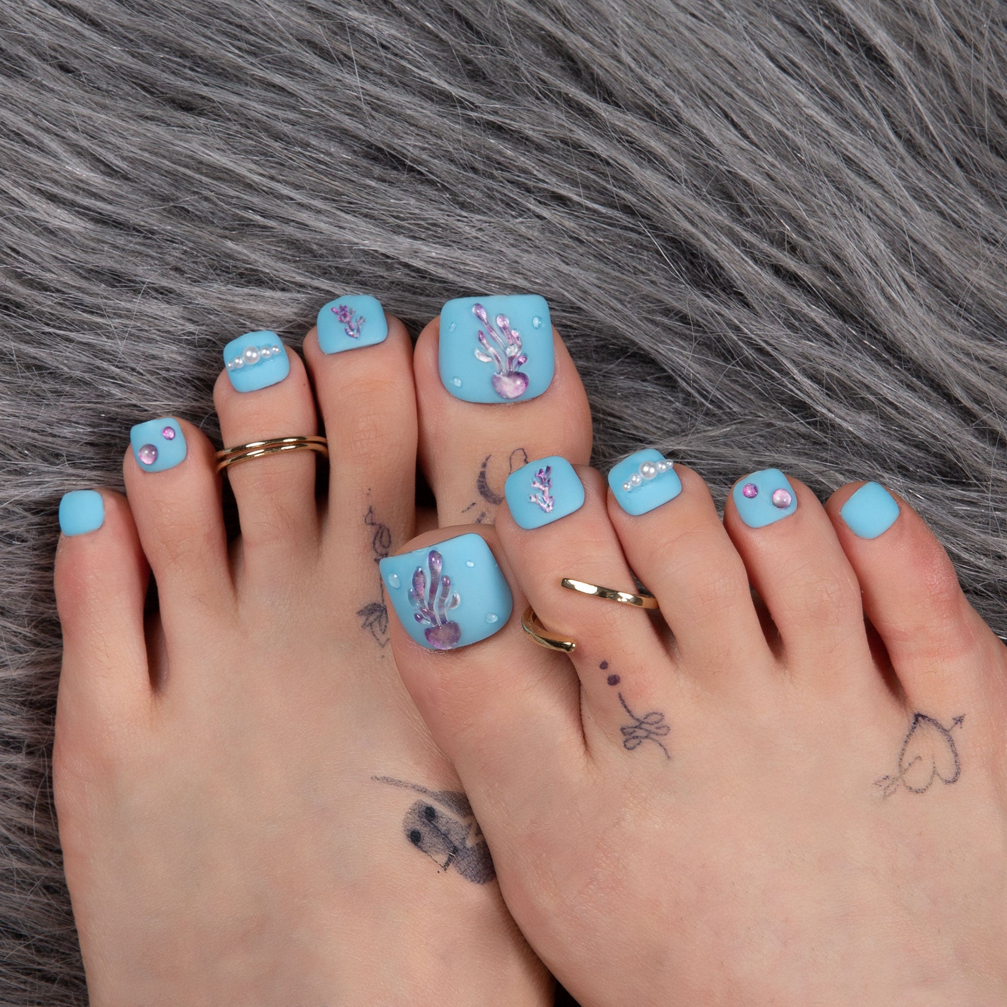 First Love Notebook T323 Toe Nails- 20Pcs Free Size