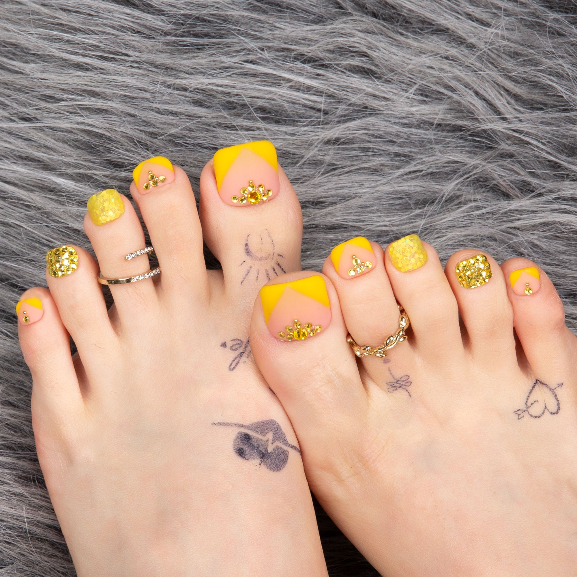 Follow Me Butterfly T152 Toe Nails- 20Pcs Free Size