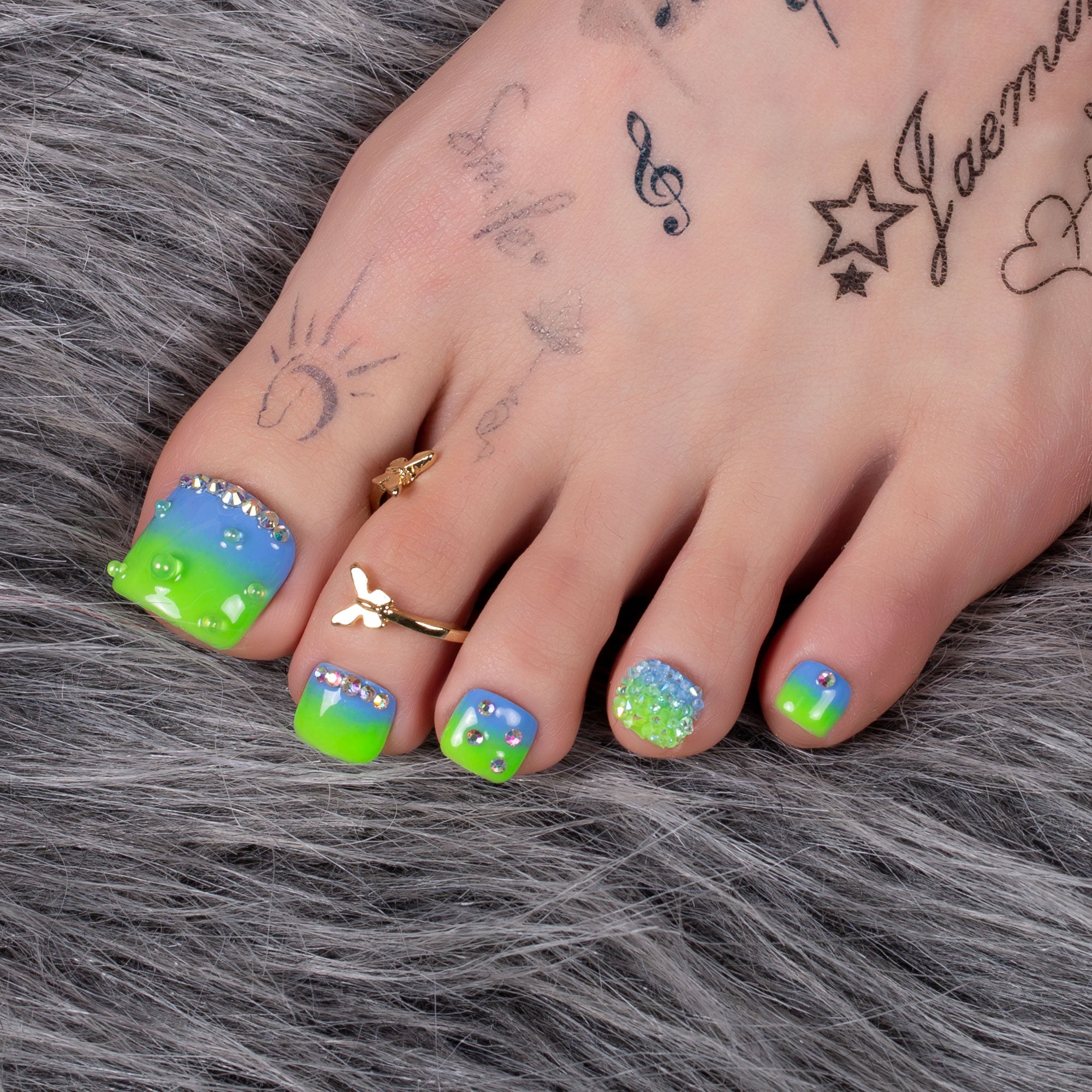 Dreamy Sky Luxury T69 Toe Nails- 20Pcs Free Size