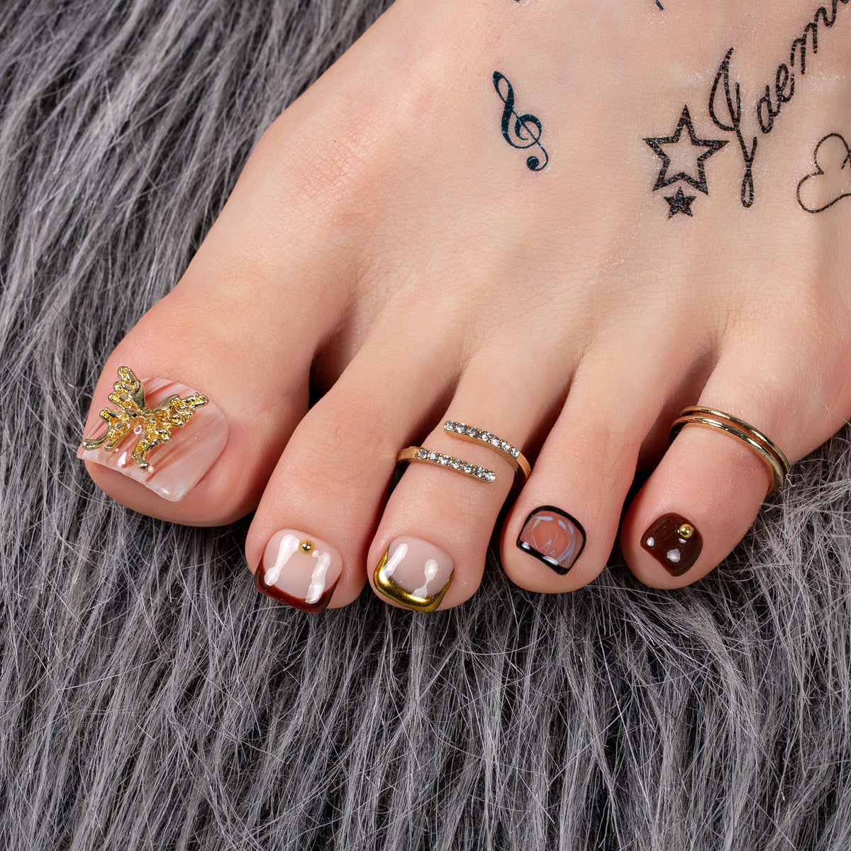 Gilded Renaissance T364 Toe Nails- 20Pcs Free Size