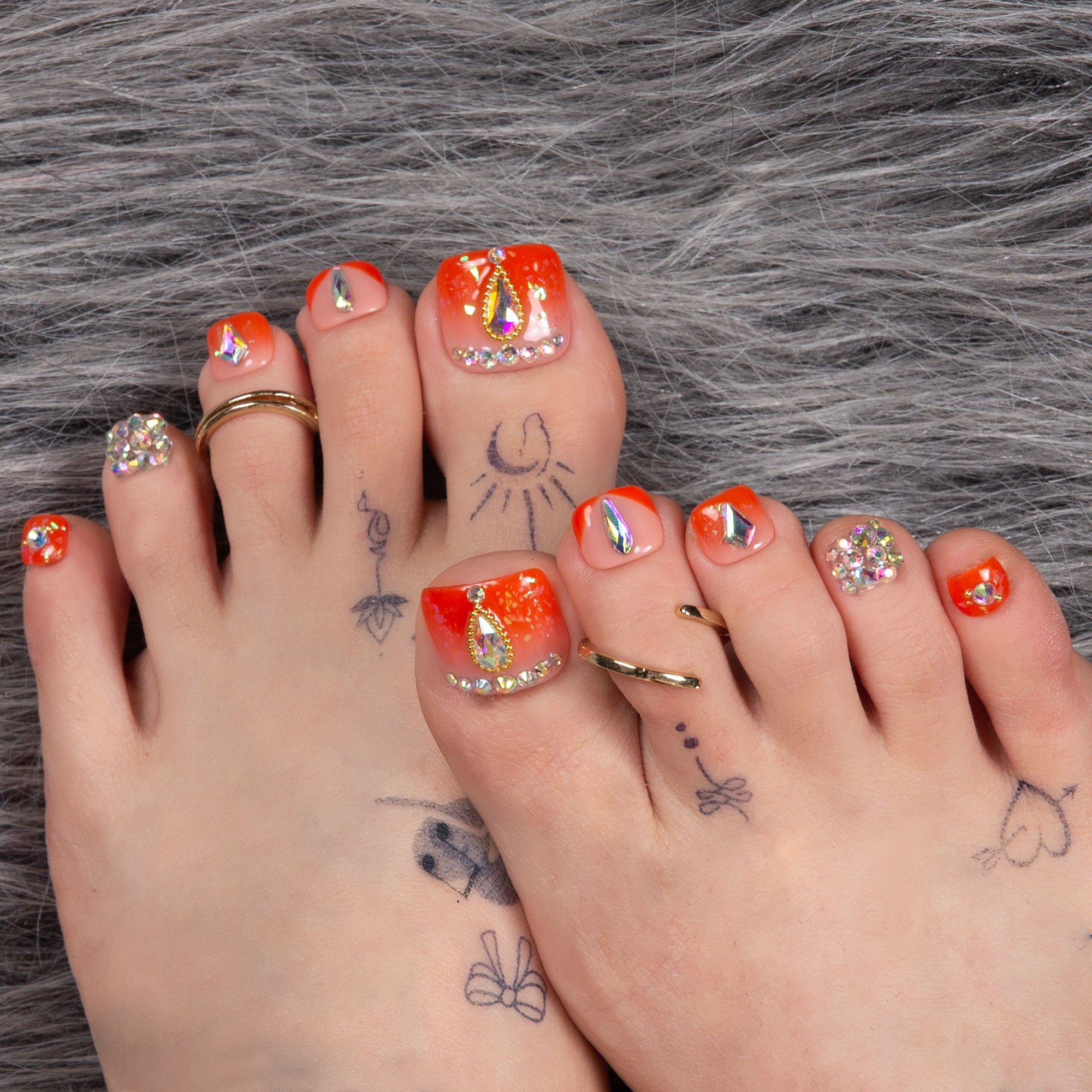 Sleeping Beauty T74 Toe Nails- 20Pcs Free Size