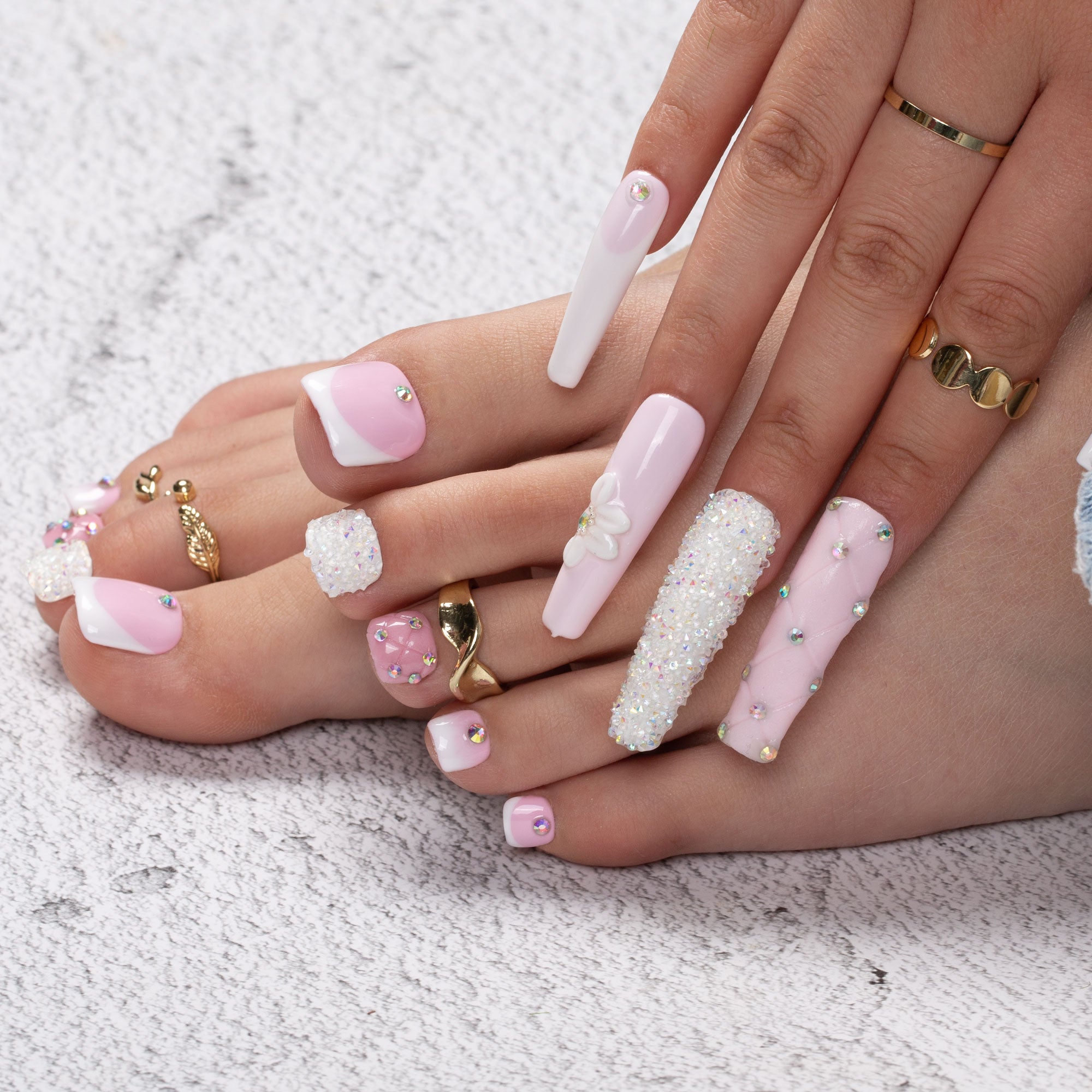Faded Parfum Combo Set Handmade Nails H191+T191