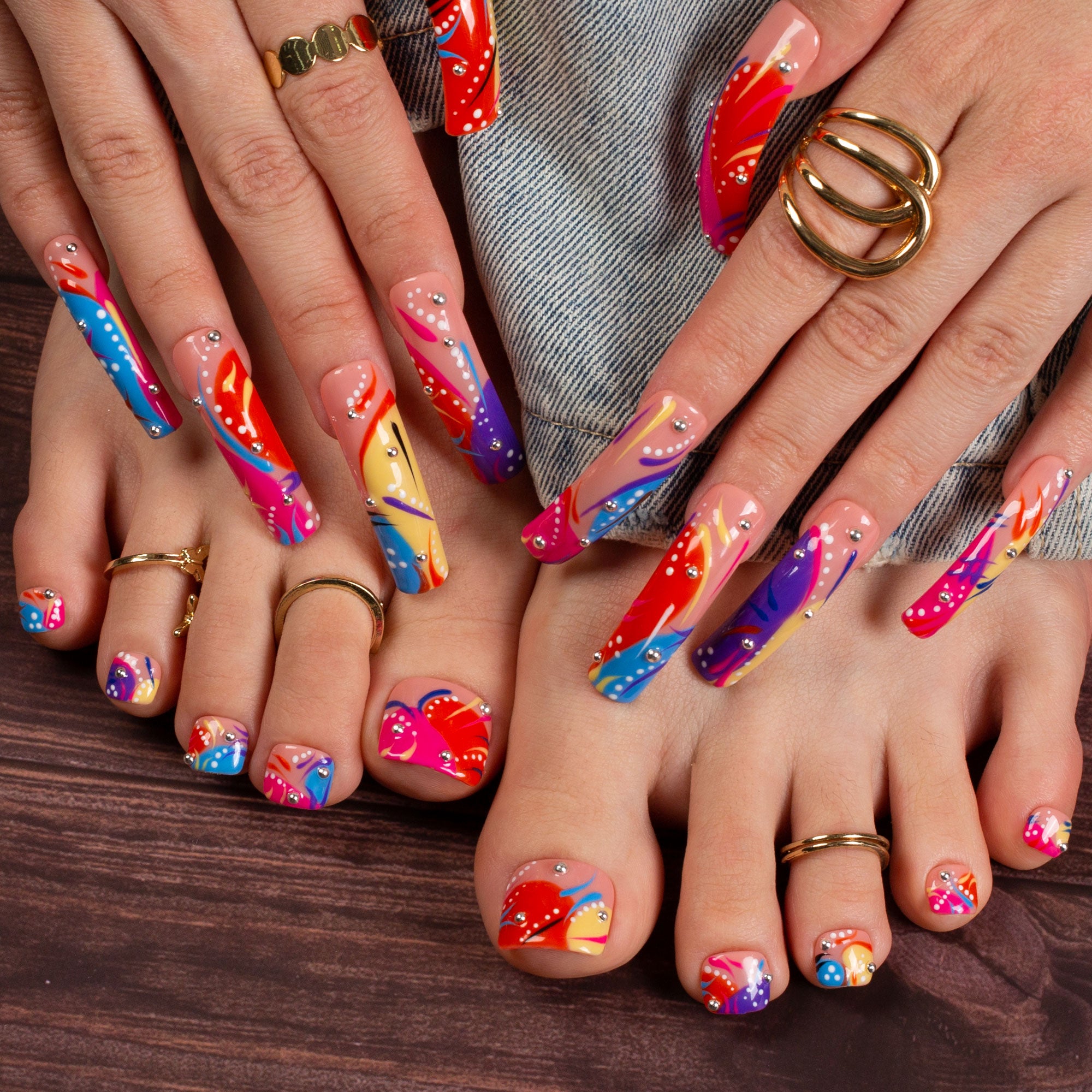 Staycation Combo Set Handmade Nails H475+T475