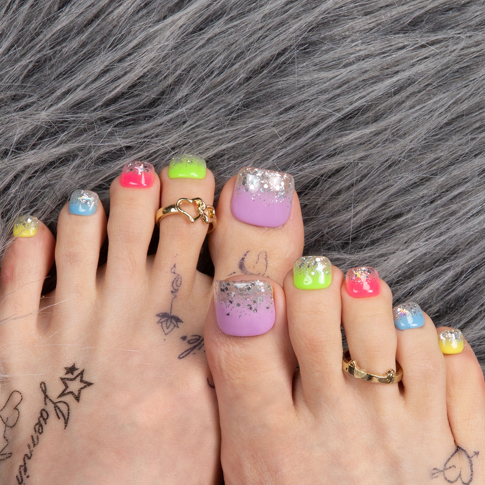 Tropical Fantasy T130 Toe Nails- 20Pcs Free Size