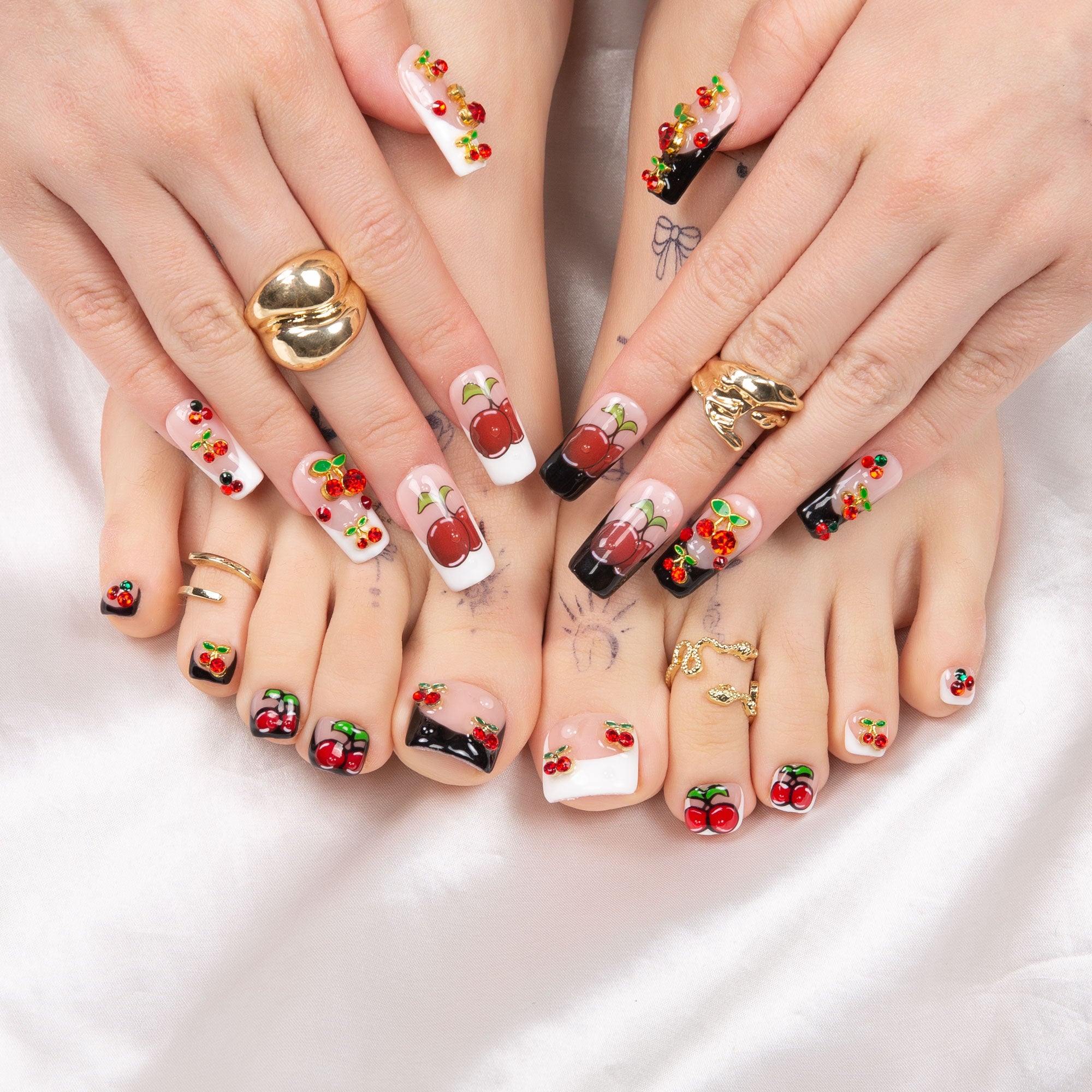 My Sweetie French Tip Combo Set Handmade Nails H162+T162