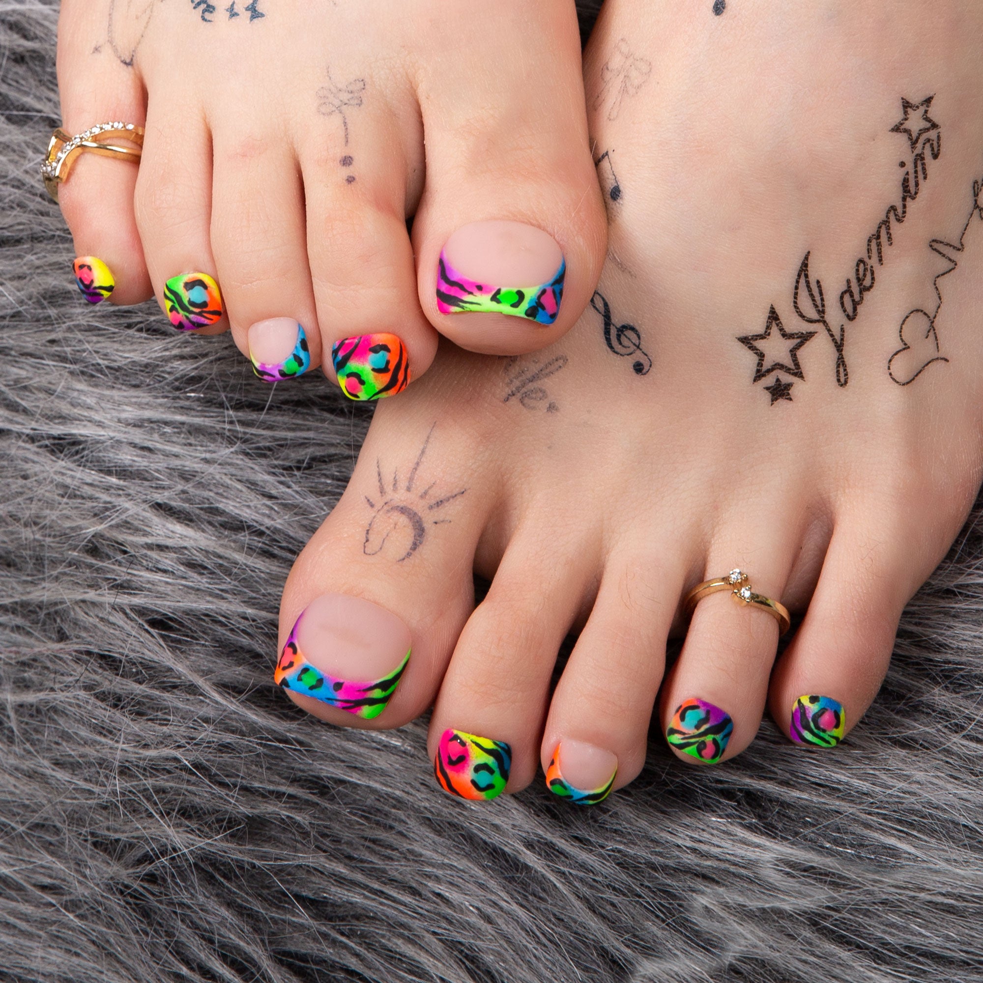 Illusion T123 Toe Nails- 20Pcs Free Size