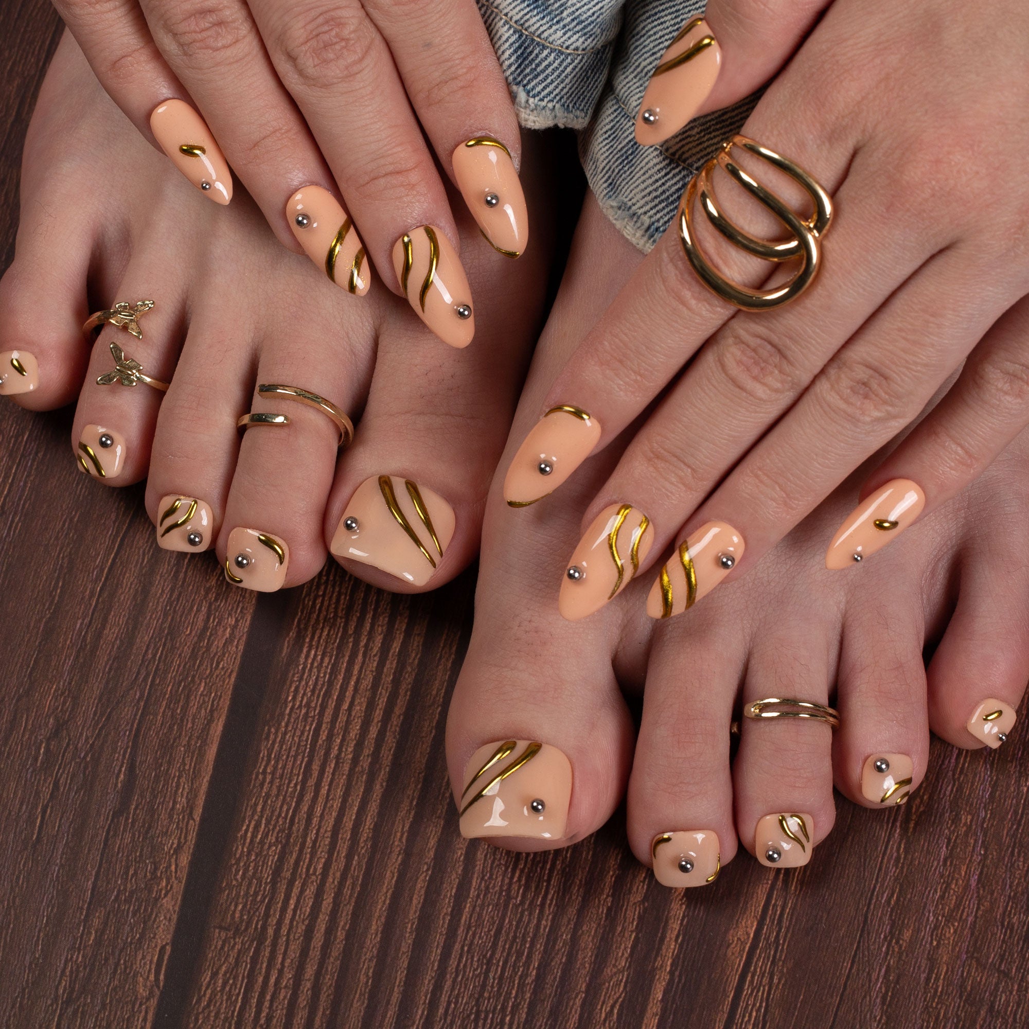 Golden Legend Combo Set Handmade Nails H287+T287