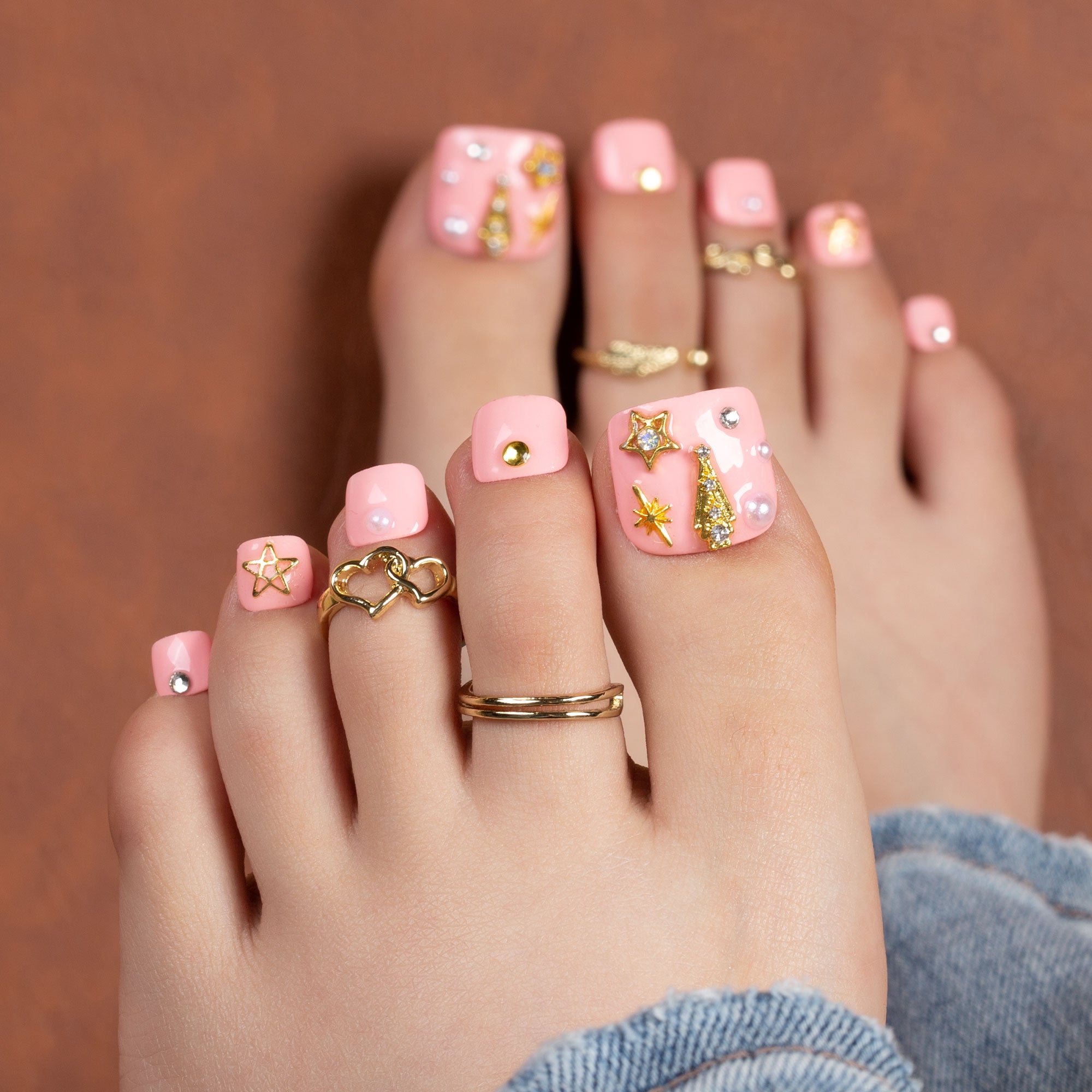 Lovful Planet T167 Toe Nails- 20Pcs Free Size