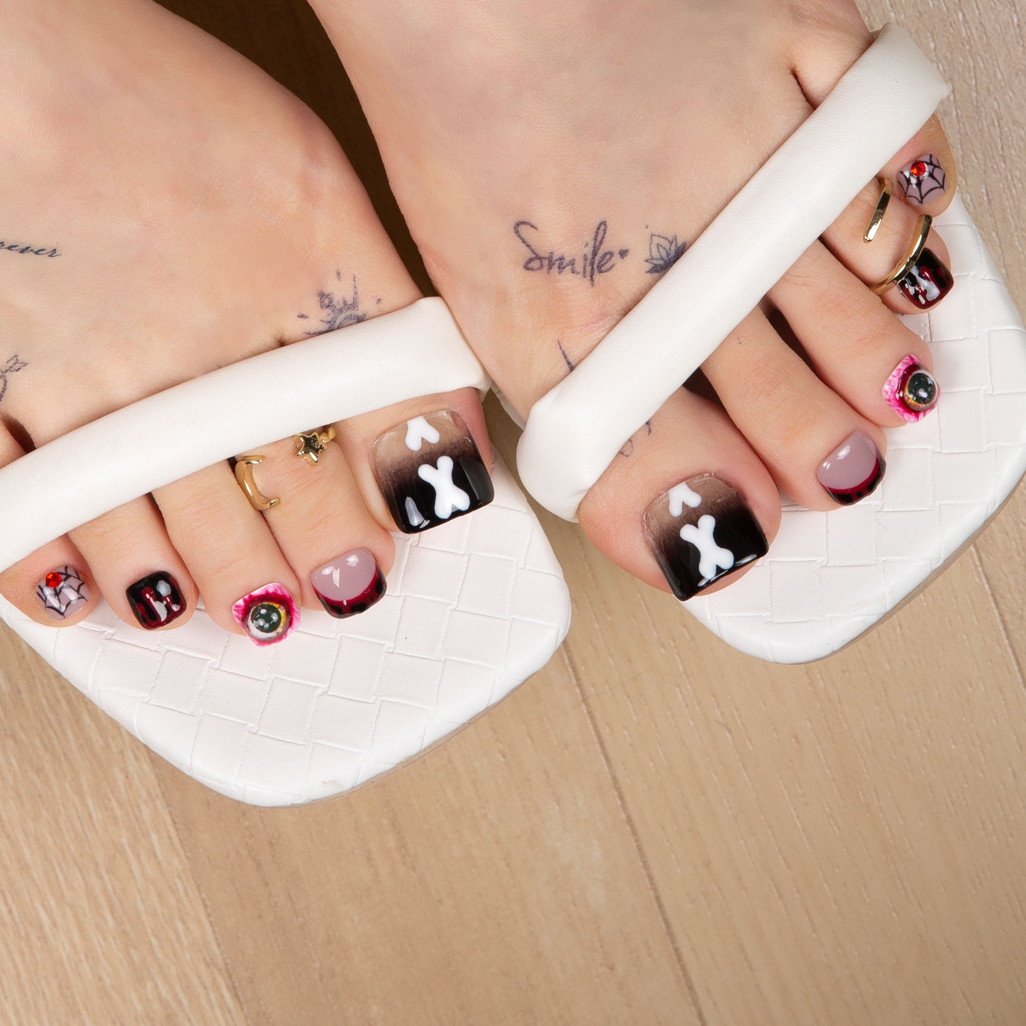Final Destination Spooky T133 Toe Nails- 20Pcs Free Size
