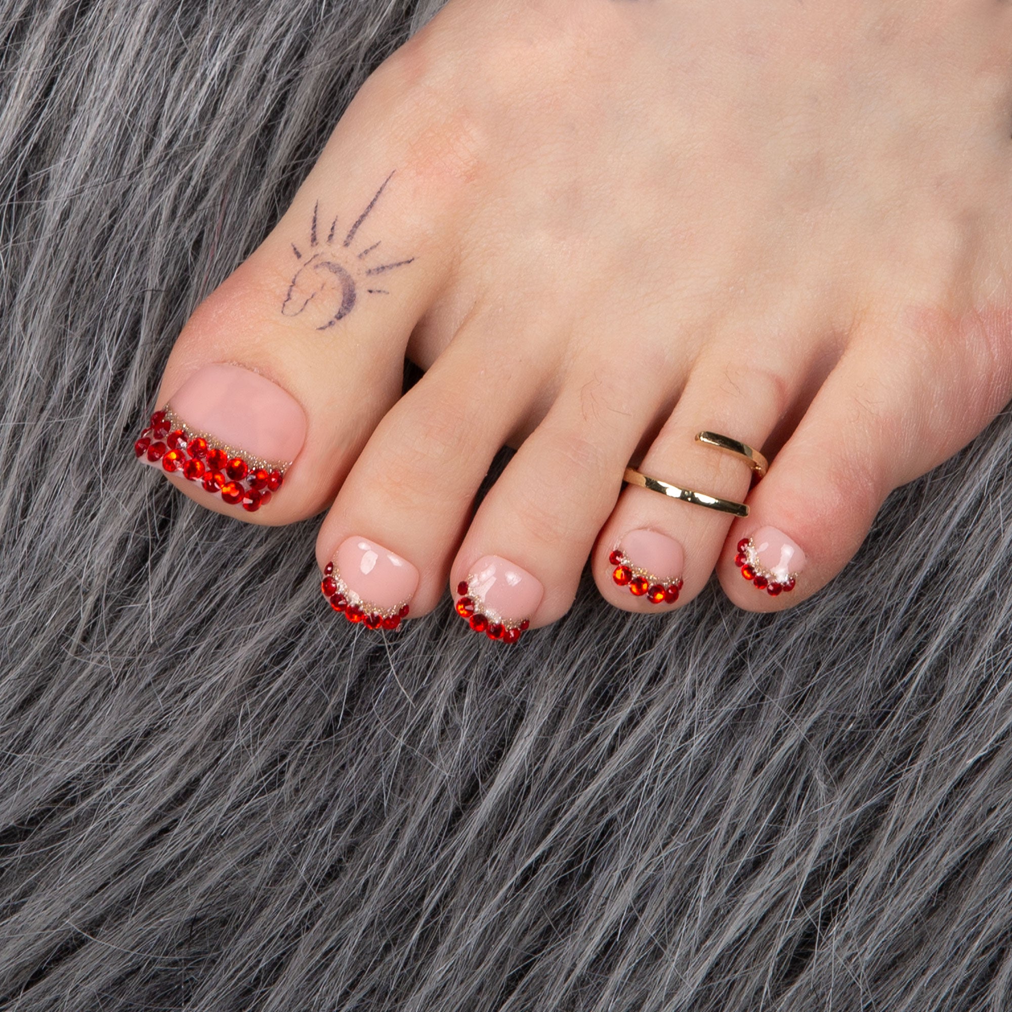 Flamingo T37 Toe Nails- 20Pcs Free Size