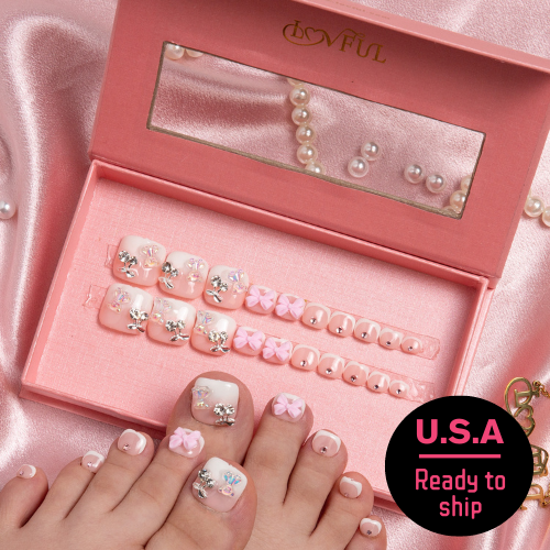 T26 - Gummy Bear - 20 Pcs FREE SIZE Toe Nails - RTS